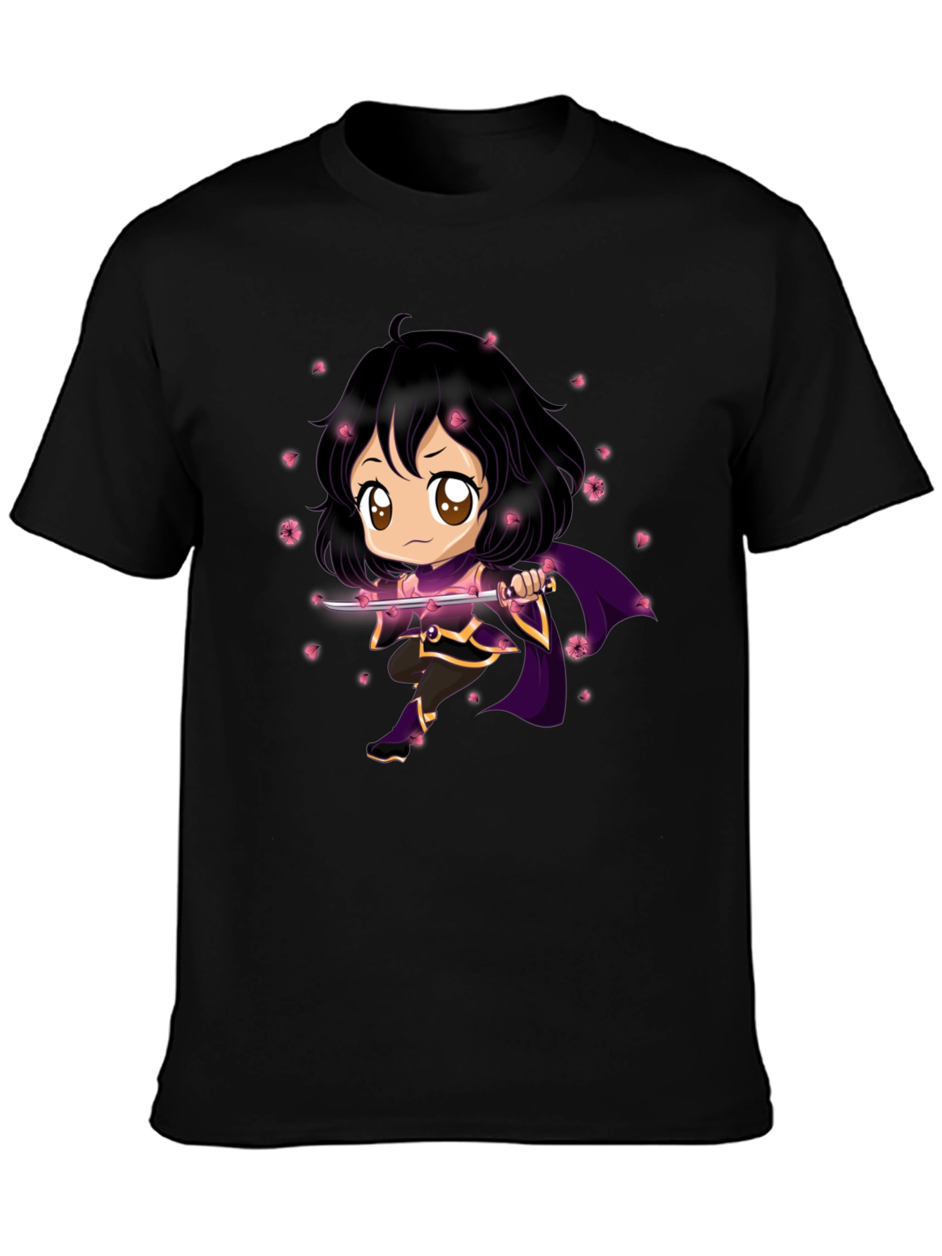 Anime Warrior Black T-Shirt