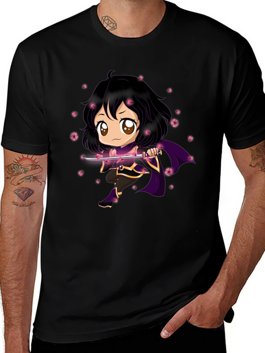 Anime Warrior Black T-Shirt