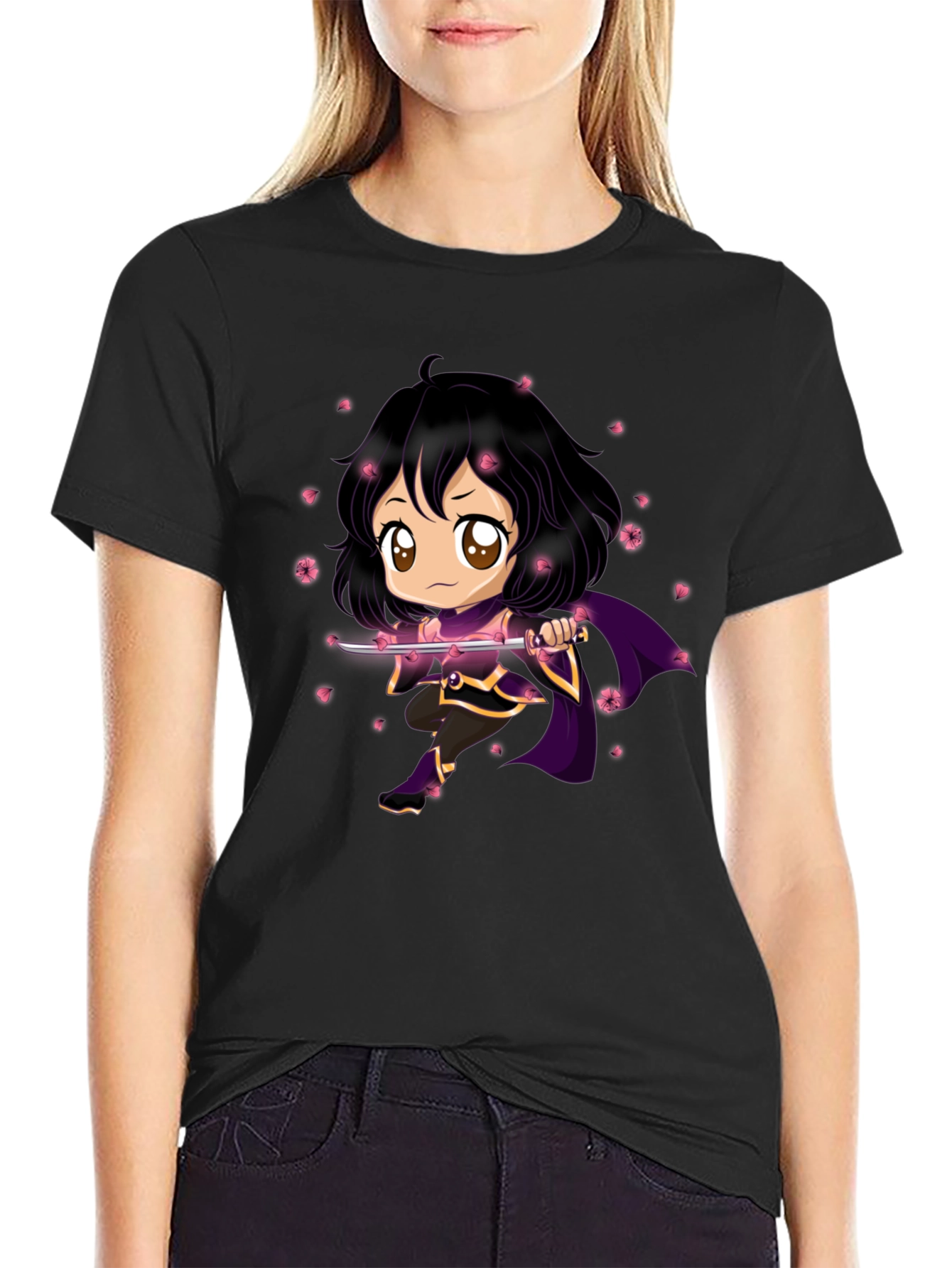 Anime Warrior Black T-Shirt