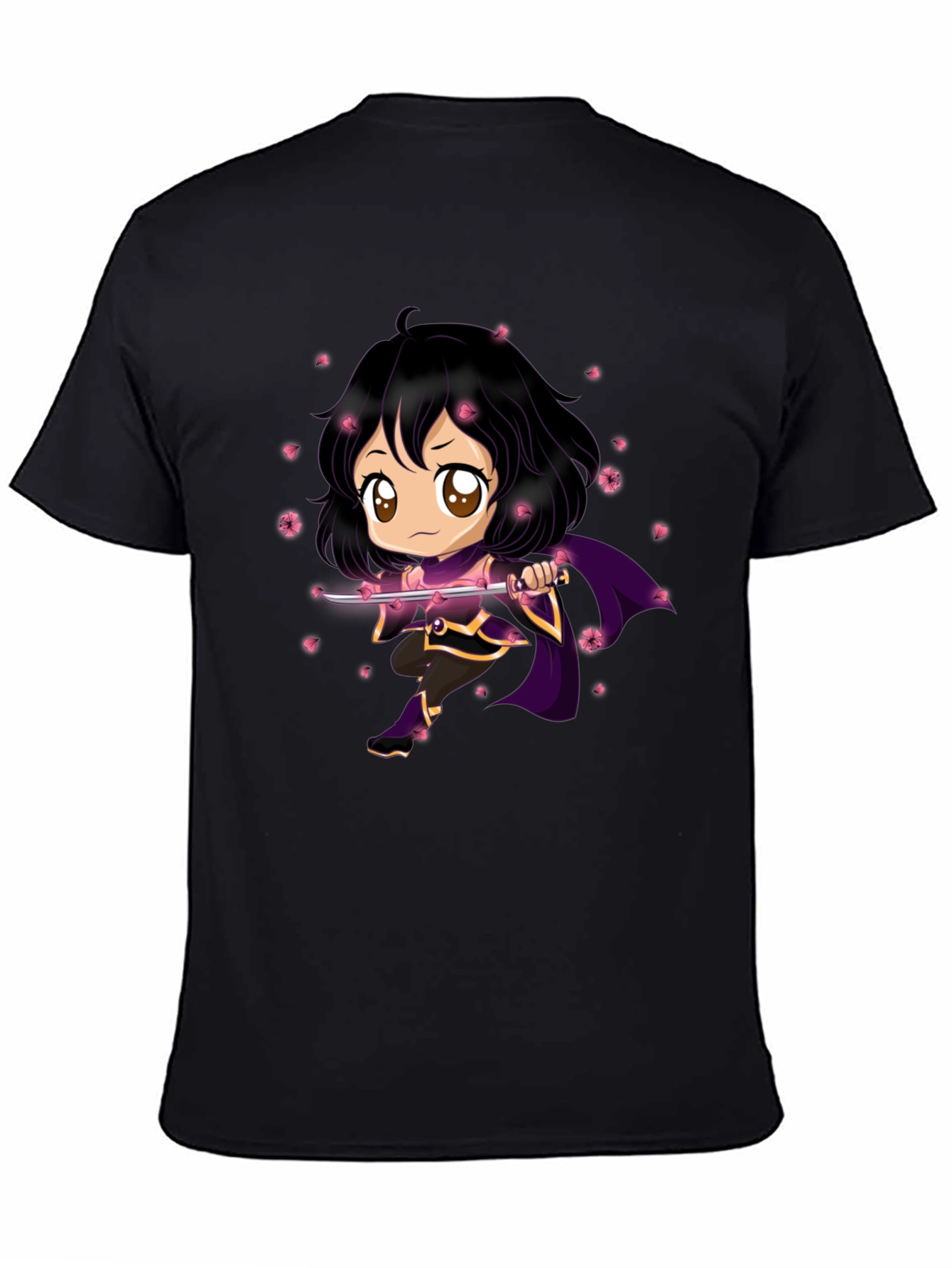 Anime Warrior Black T-Shirt