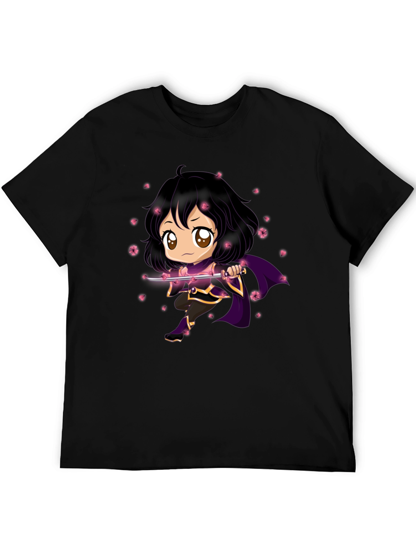 Anime Warrior Black T-Shirt