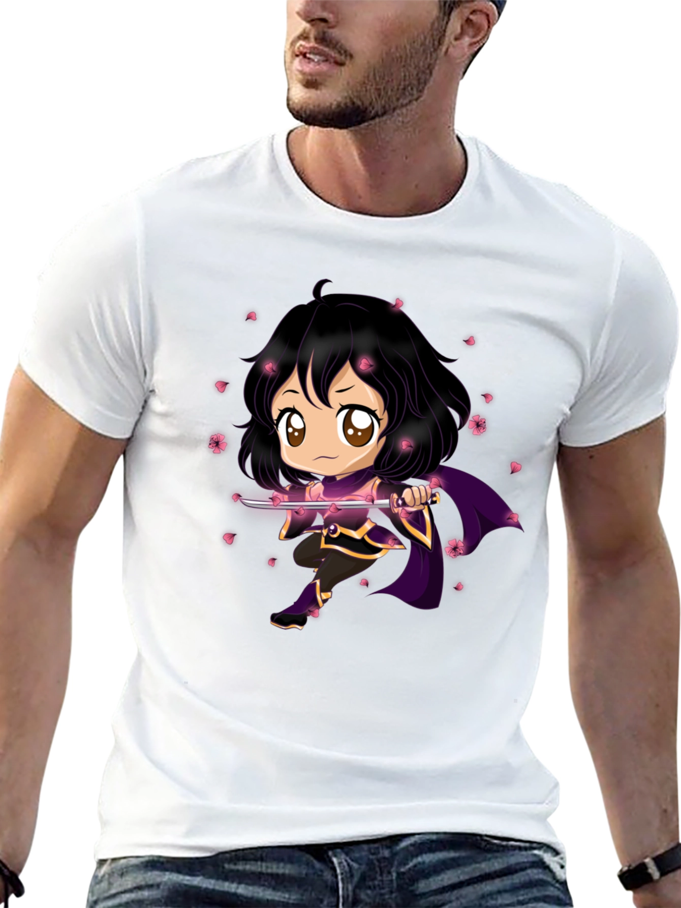 Anime Warrior Black T-Shirt