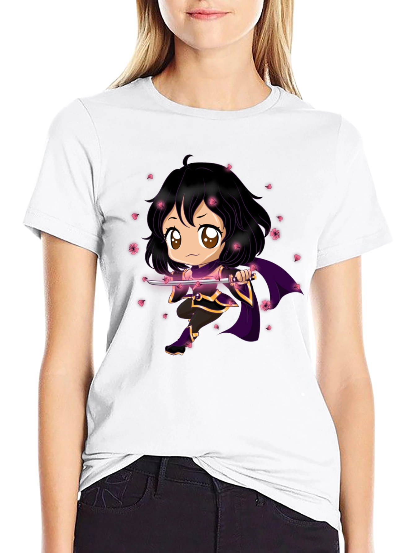 Anime Warrior Black T-Shirt