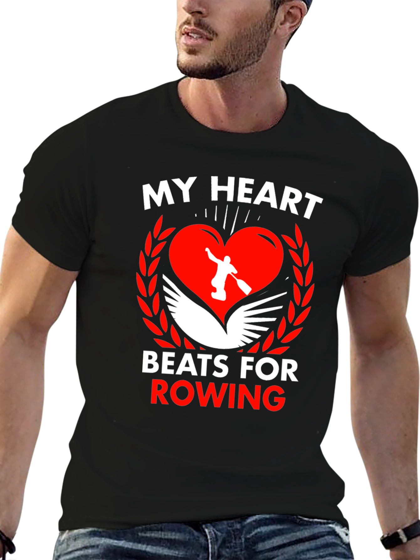 My Heart Beats For Rowing Graphic Tee