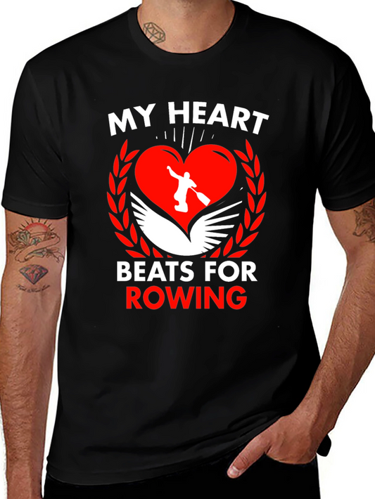My Heart Beats For Rowing Graphic Tee