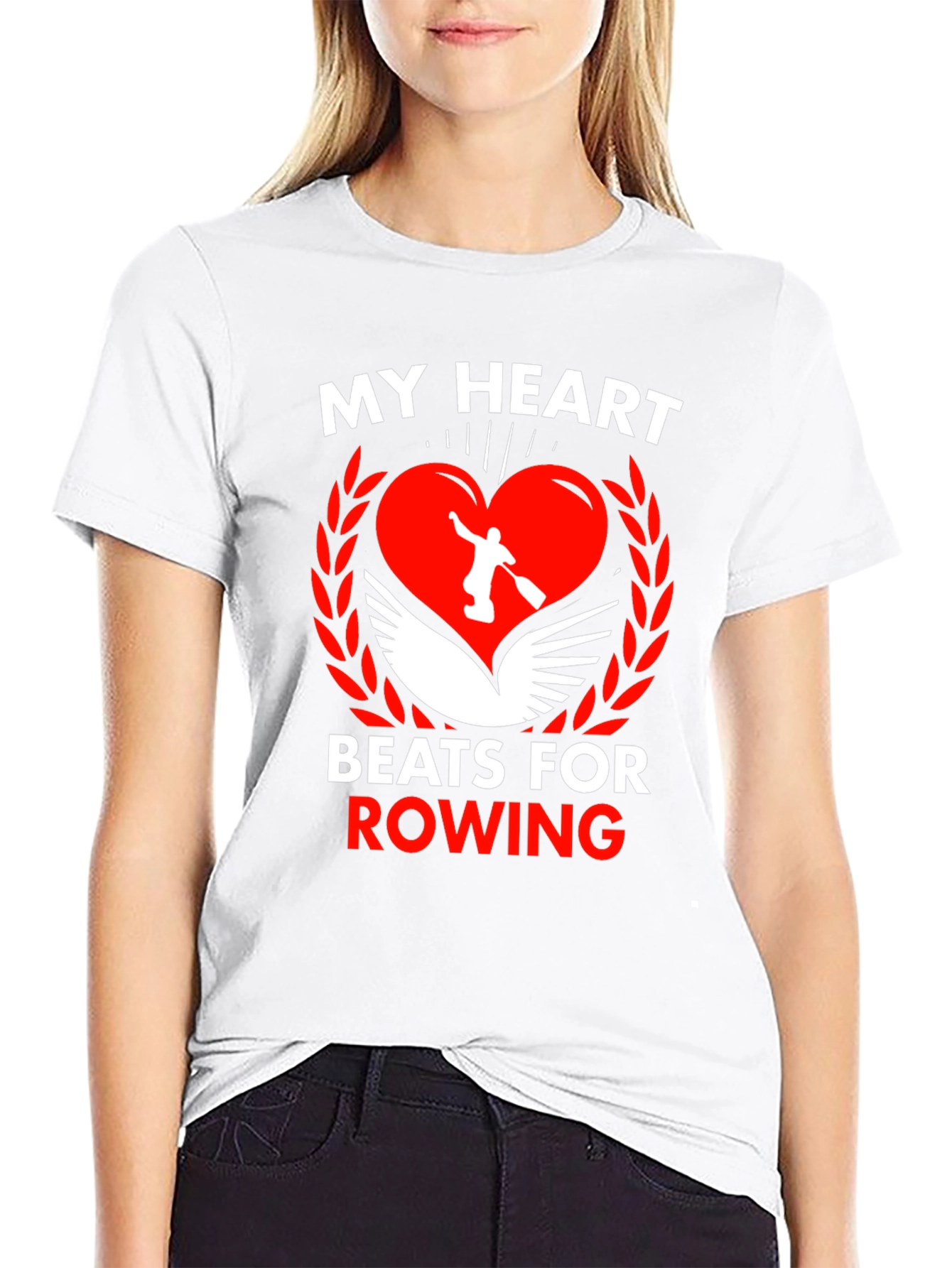 My Heart Beats For Rowing Graphic Tee