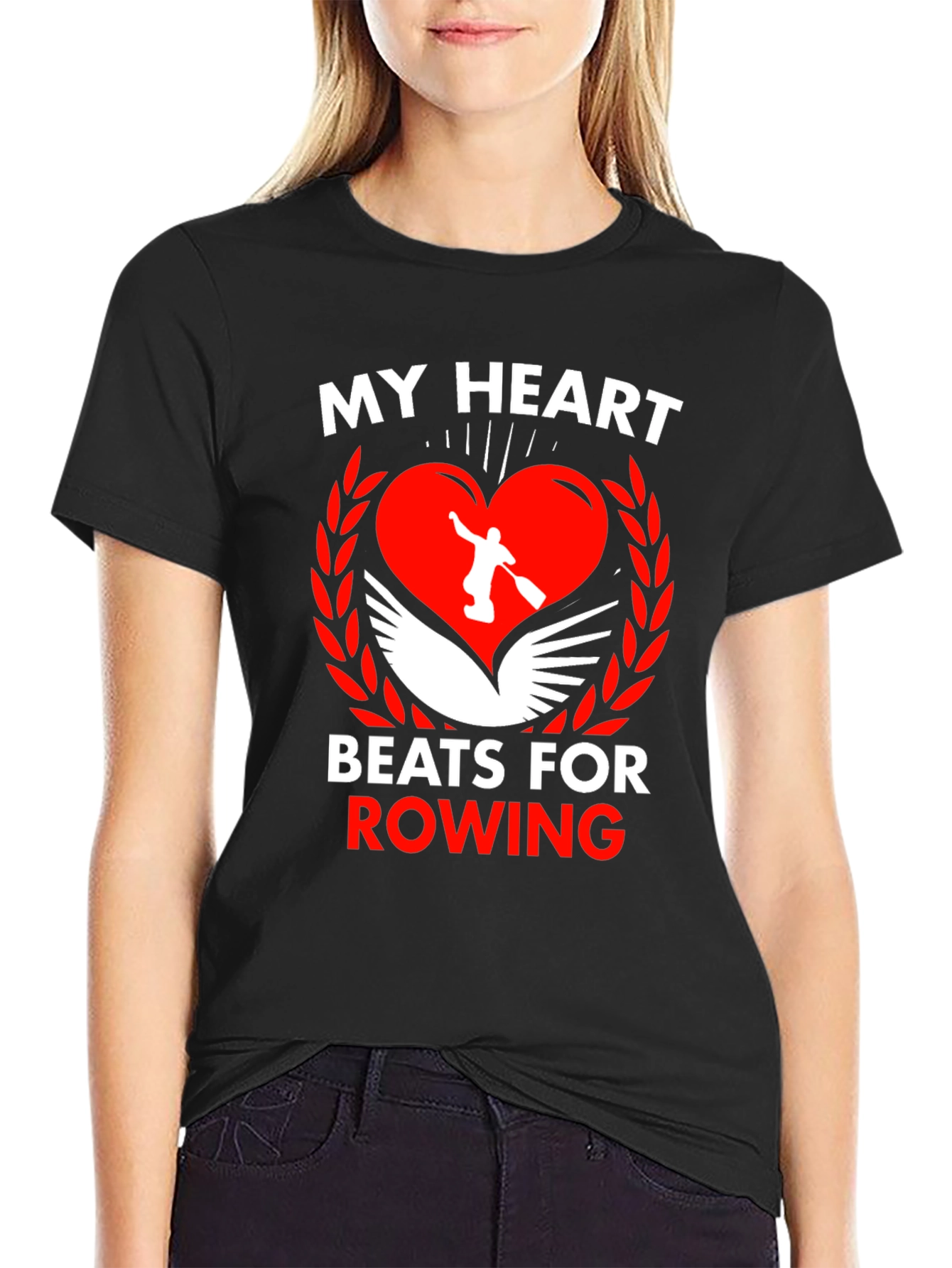 My Heart Beats For Rowing Graphic Tee