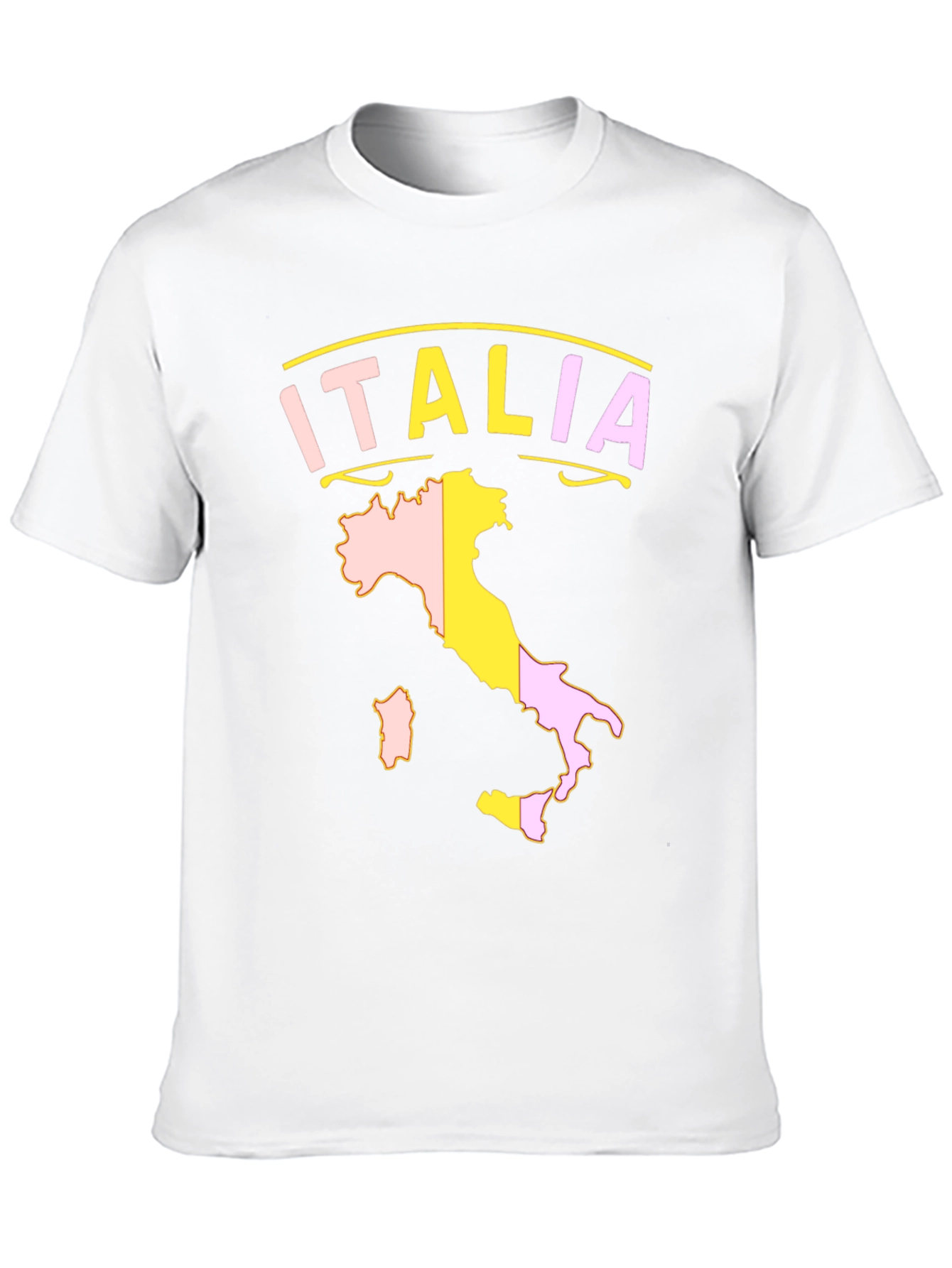 Italia Map Graphic Tee - Mens Black T-Shirt