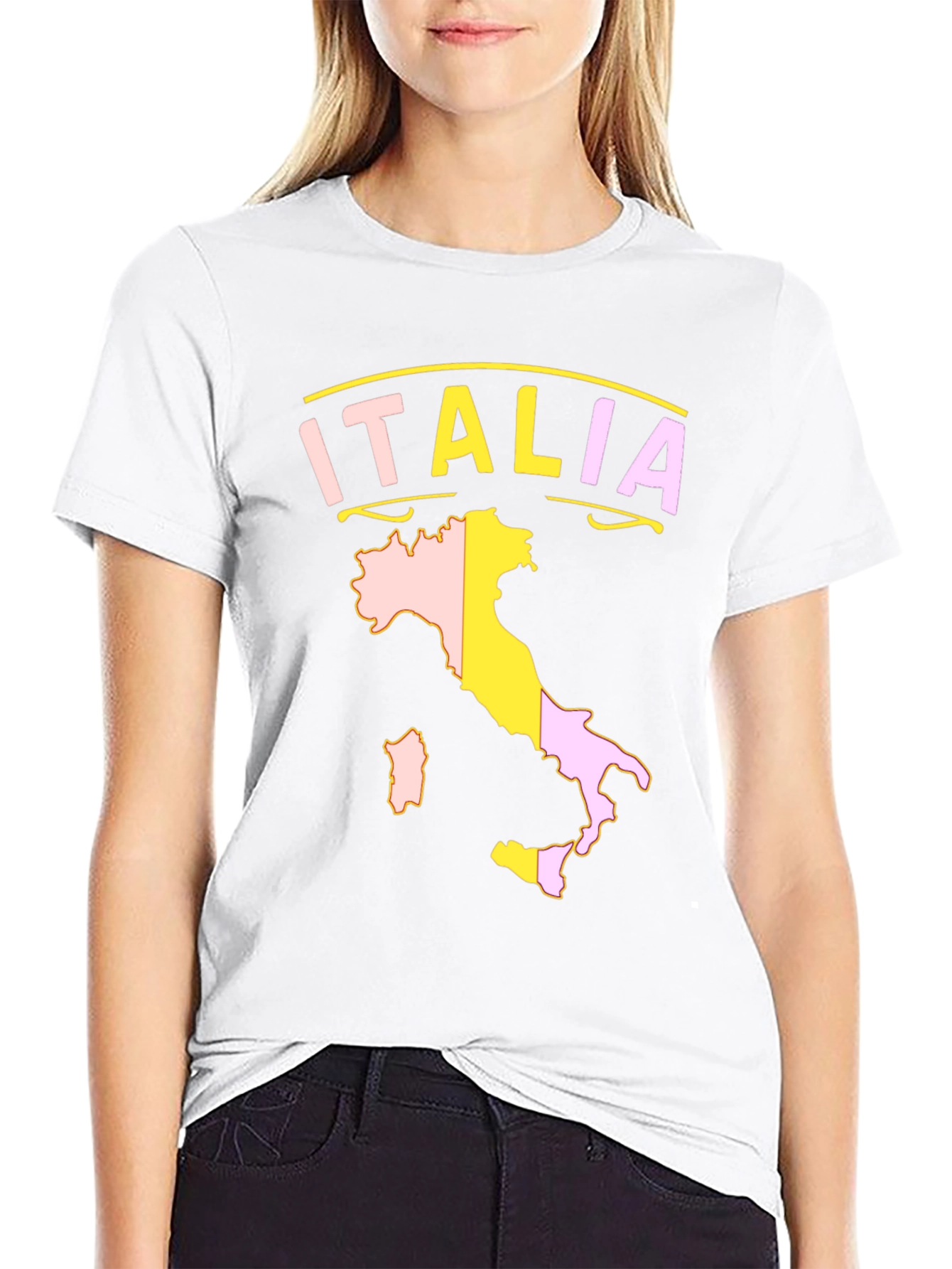 Italia Map Graphic Tee - Mens Black T-Shirt