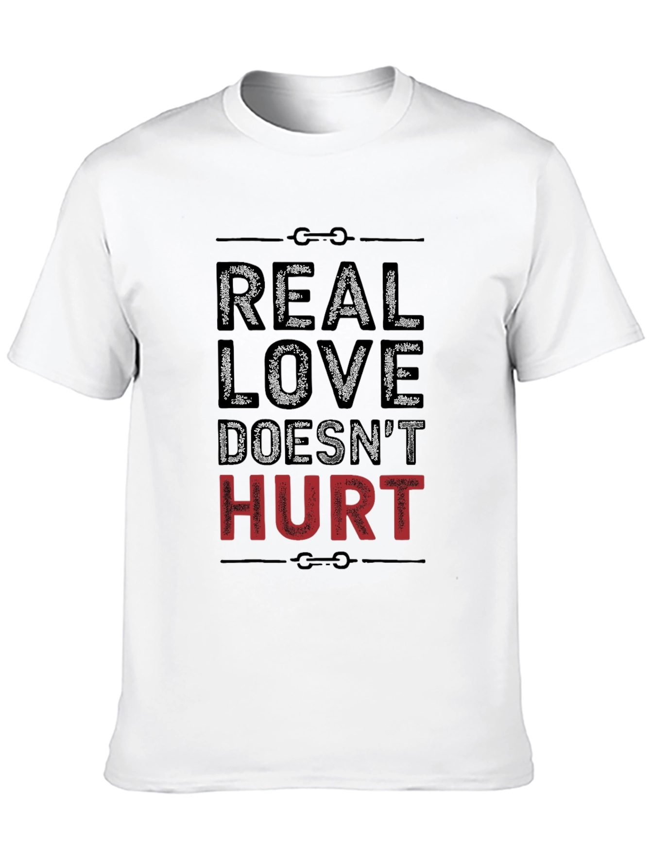 Real Love Doesnt Hurt Graphic Tee - Black
