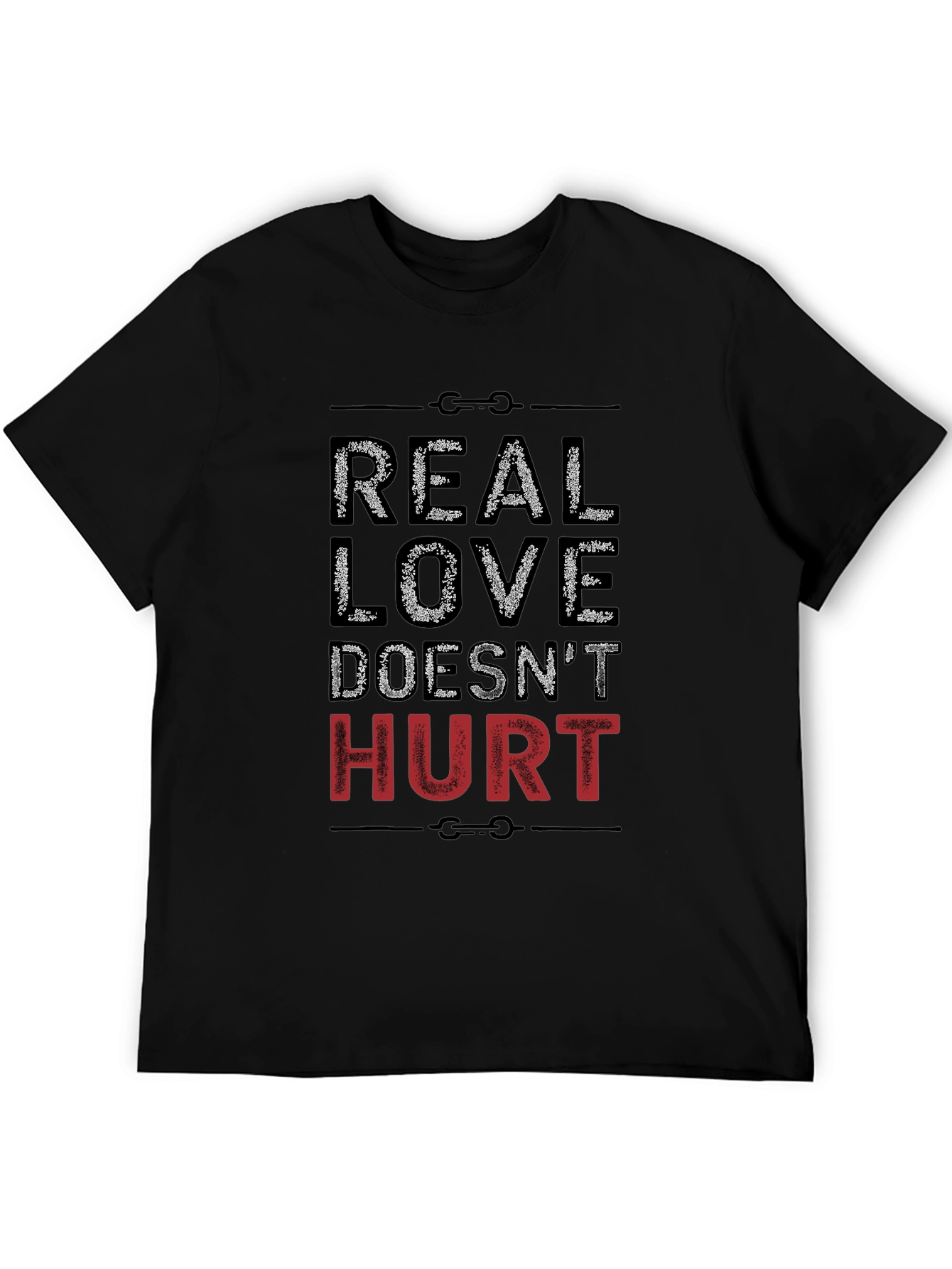 Real Love Doesnt Hurt Graphic Tee - Black
