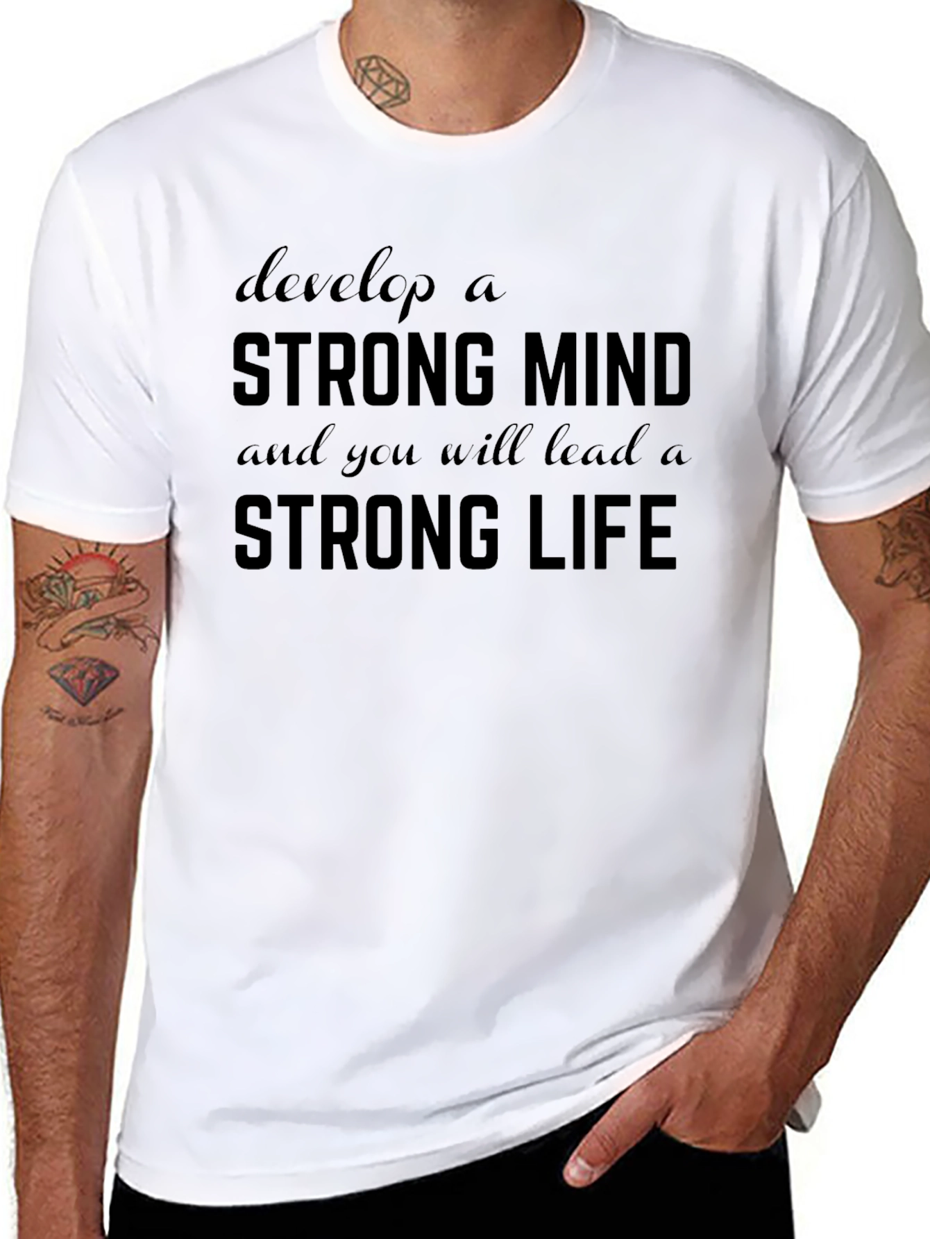 Strong Mind Strong Life Graphic Tee - Motivational Shirt