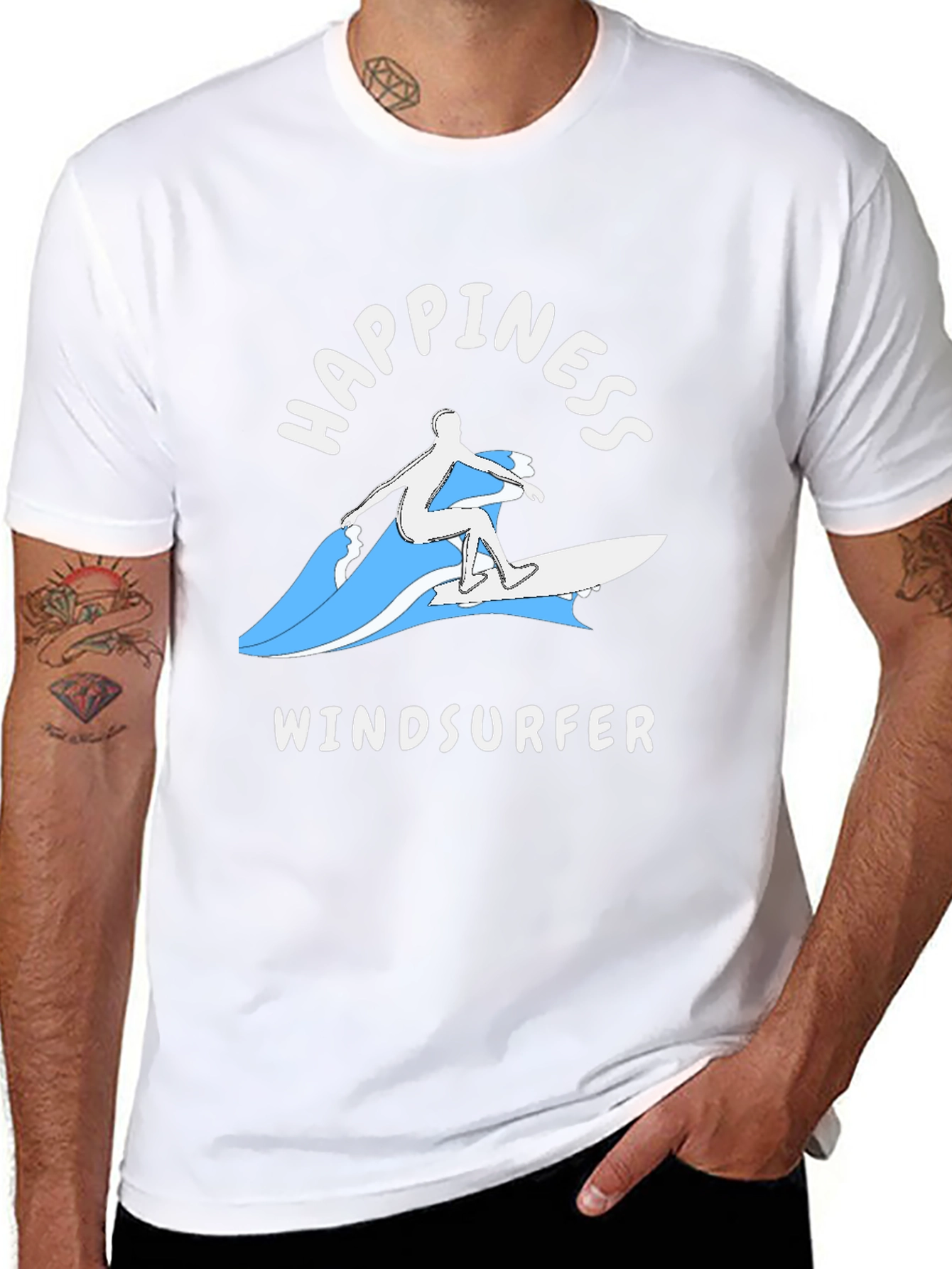 Happiness Windsurfer Graphic T-Shirt