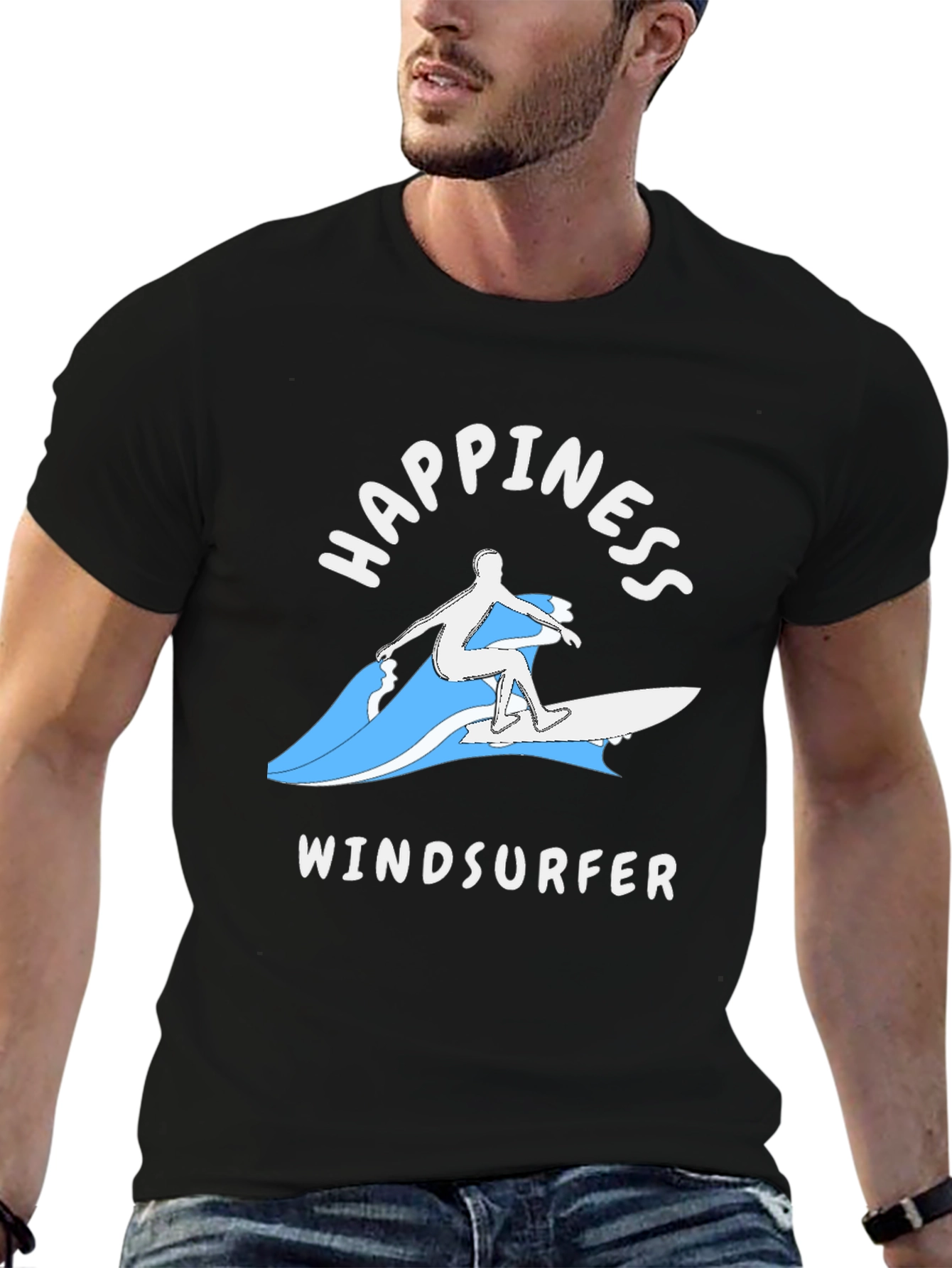 Happiness Windsurfer Graphic T-Shirt