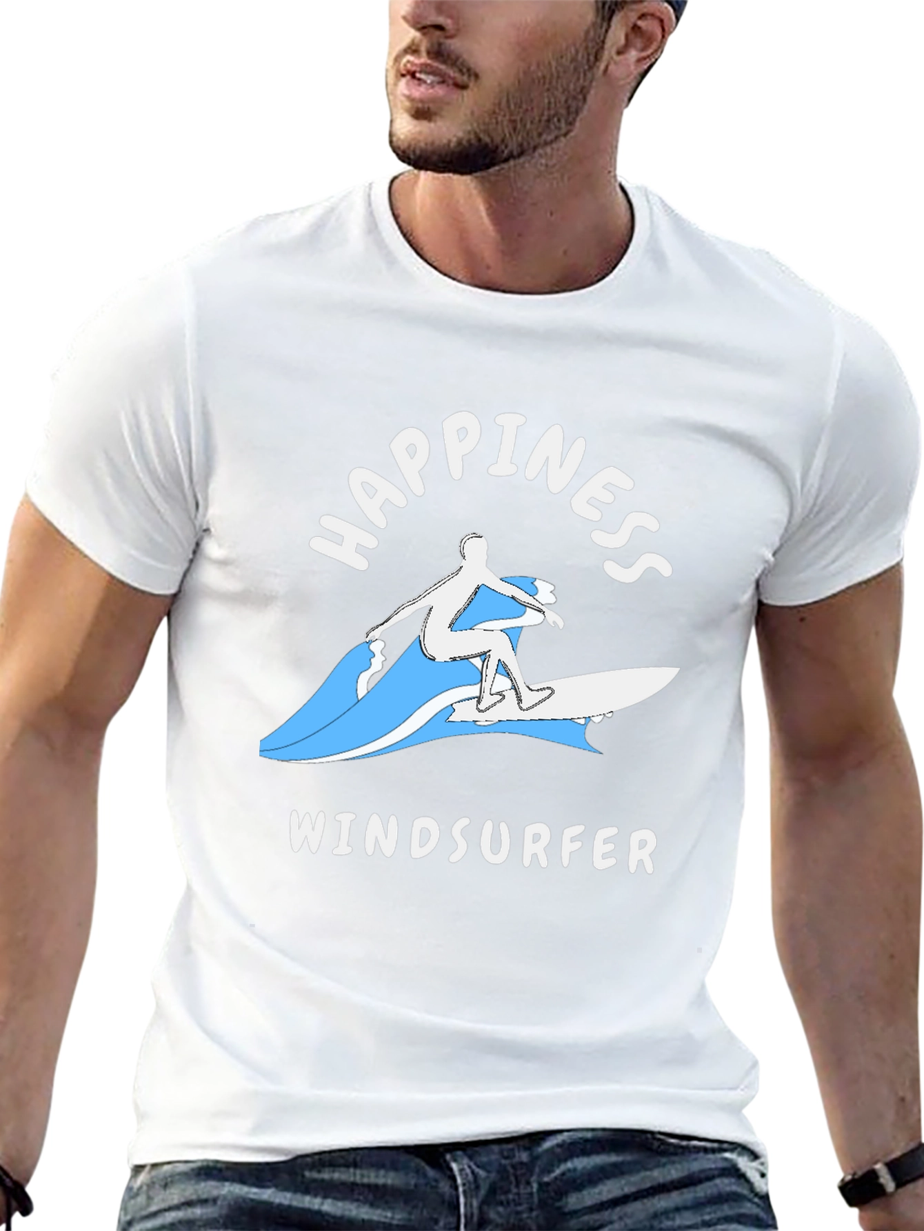 Happiness Windsurfer Graphic T-Shirt