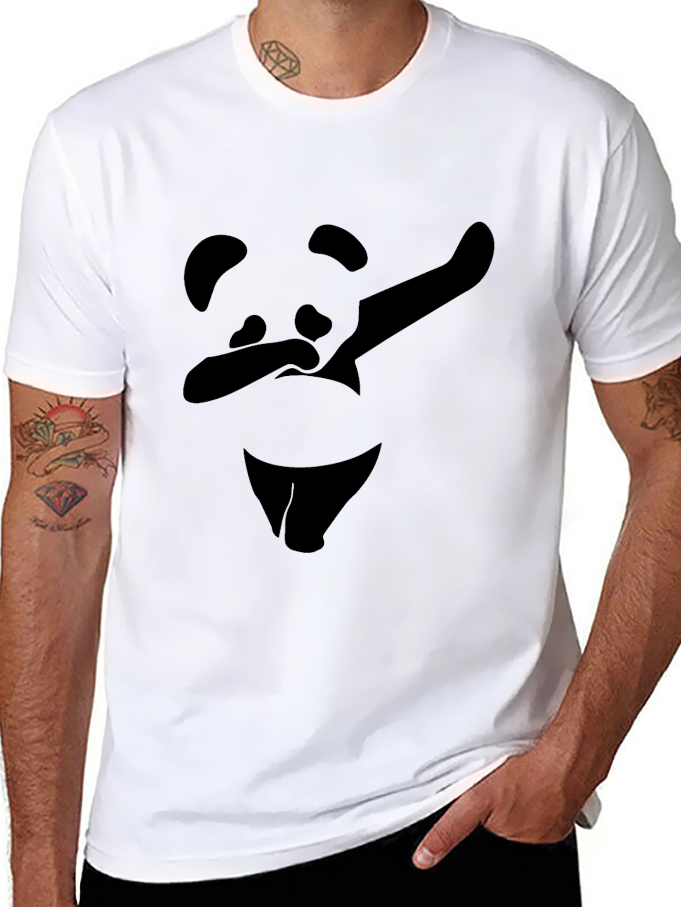 Dabbing Panda Black T-Shirt - Fun Graphic Tee