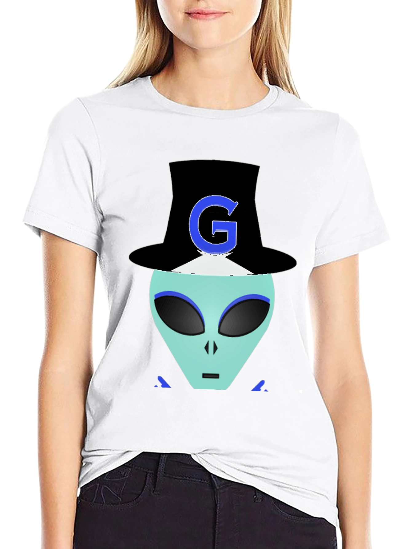 Alien G Top Hat Black T-Shirt