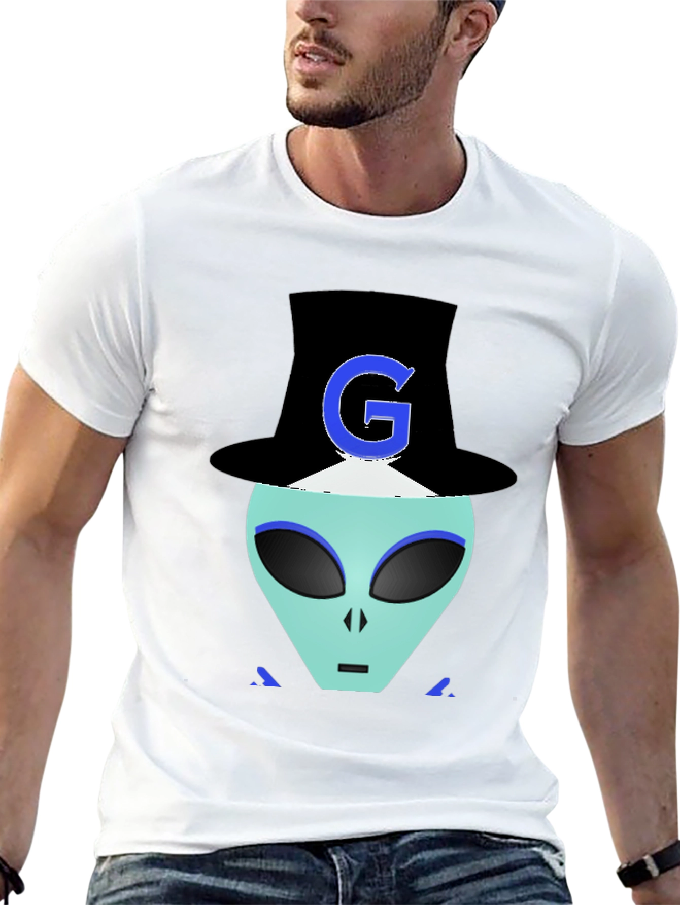Alien G Top Hat Black T-Shirt