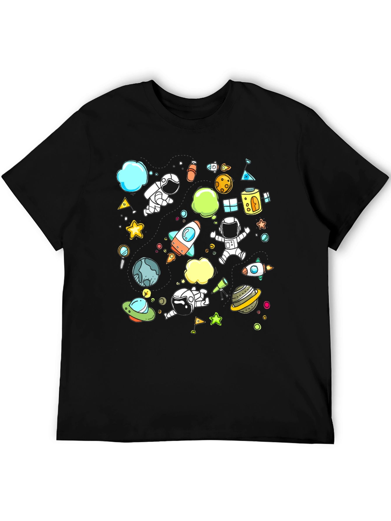 Space Adventure Graphic Tee - Black