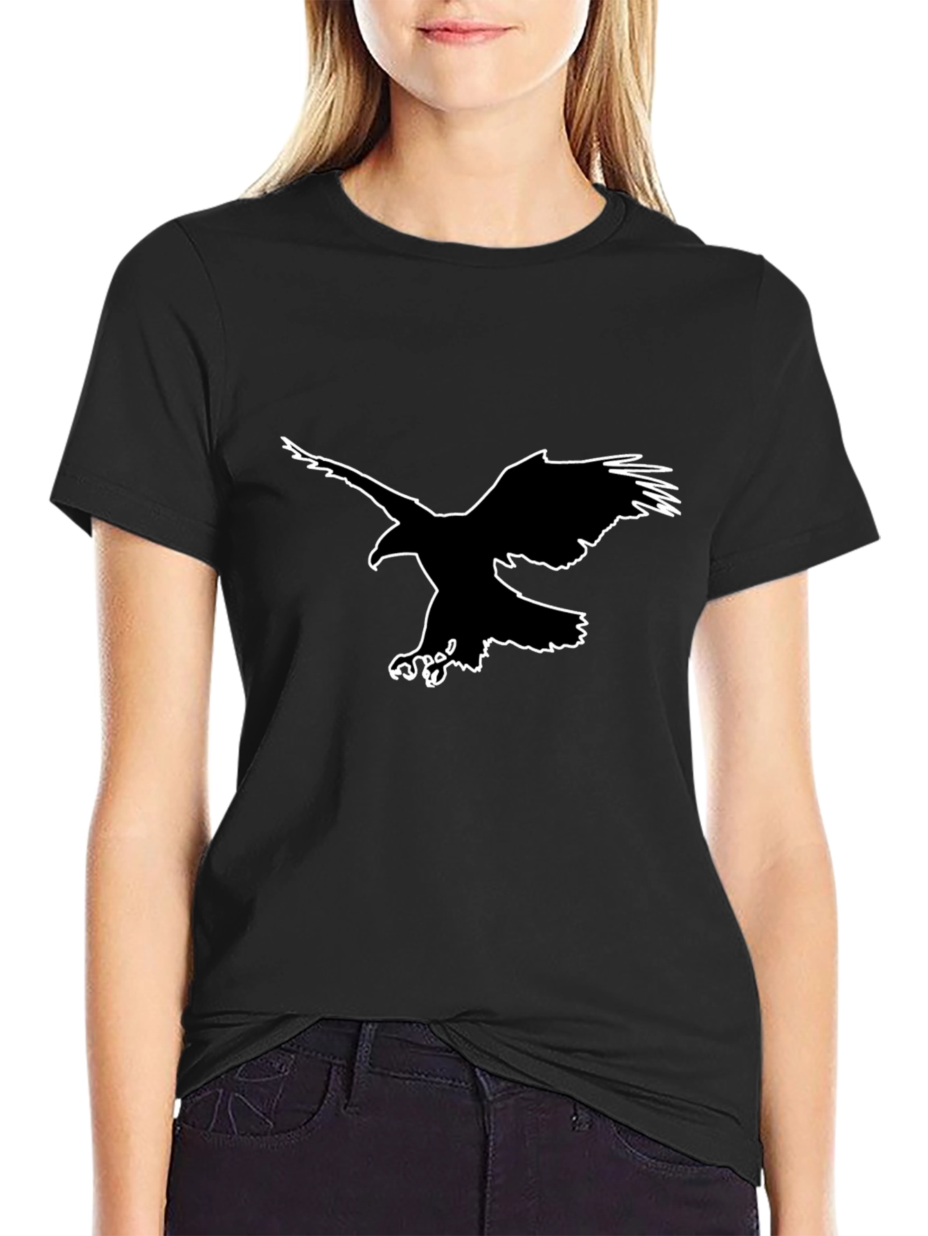 Black Eagle Outline T-Shirt