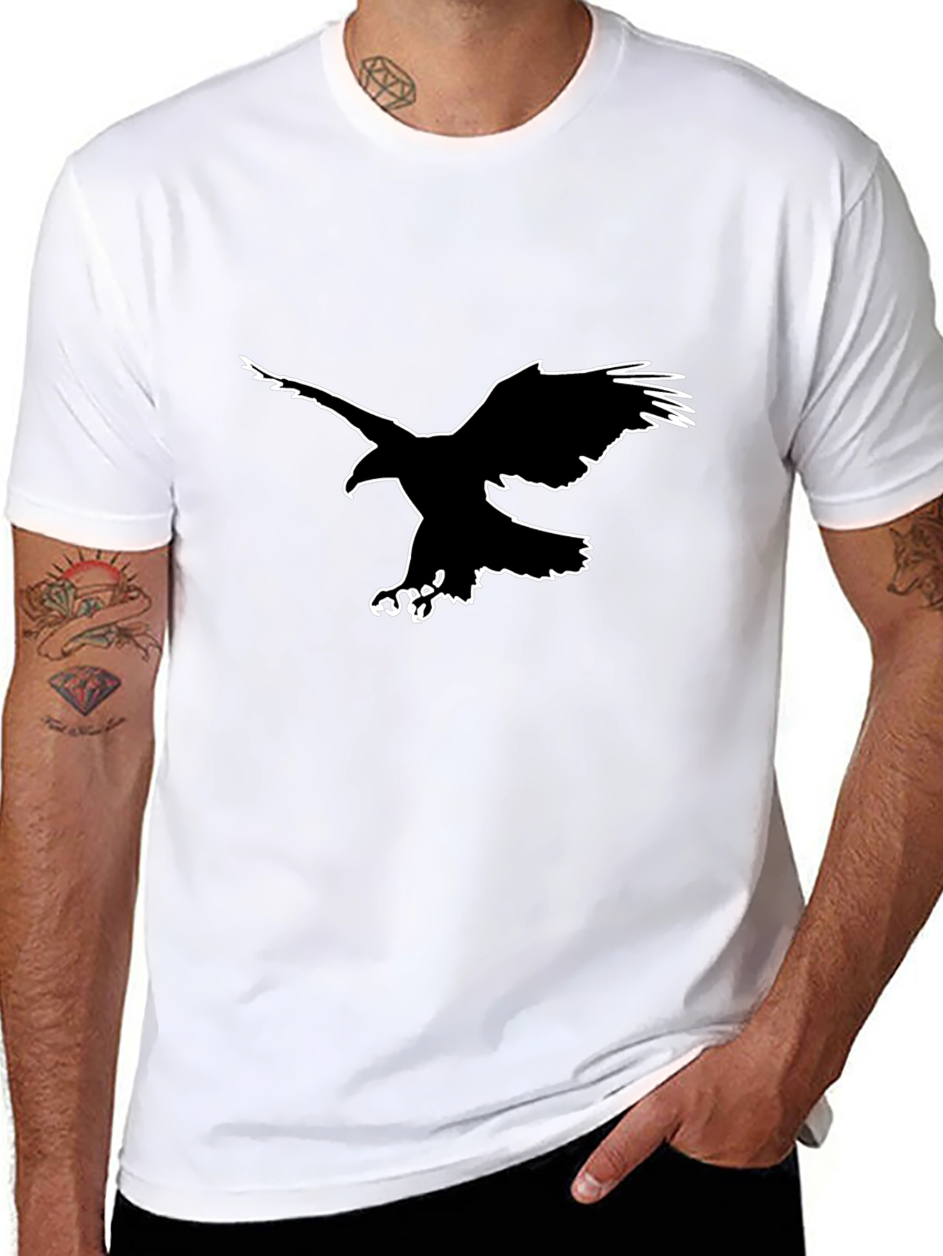 Black Eagle Outline T-Shirt