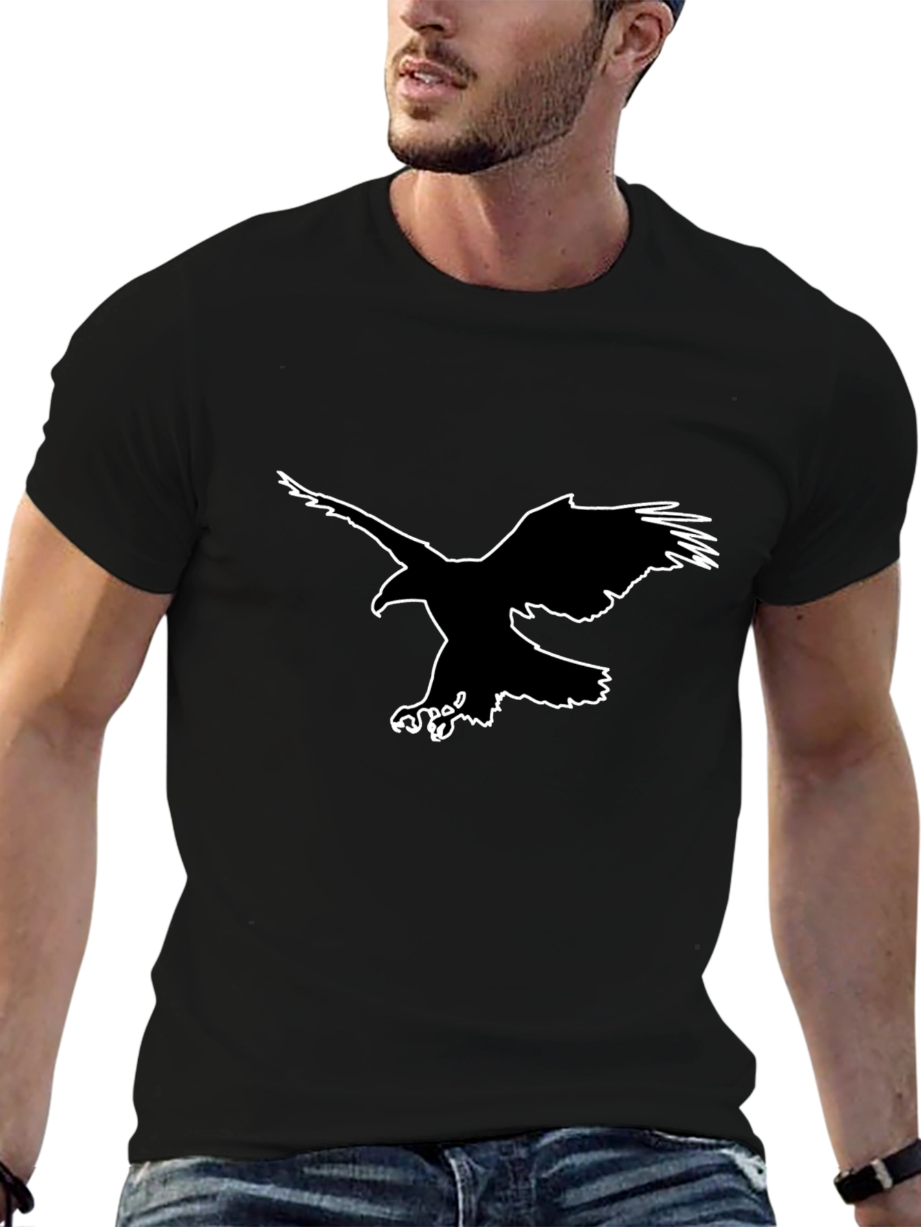 Black Eagle Outline T-Shirt