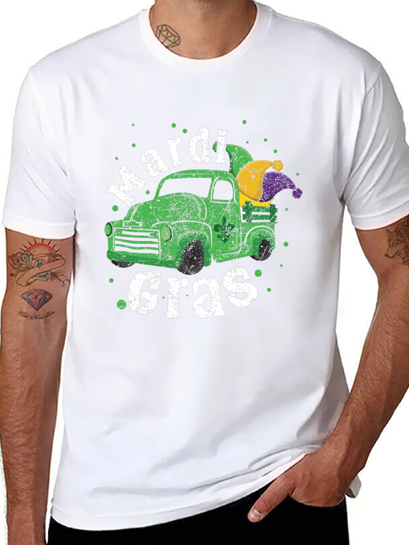 Mardi Gras Truck T-Shirt - Festive Design