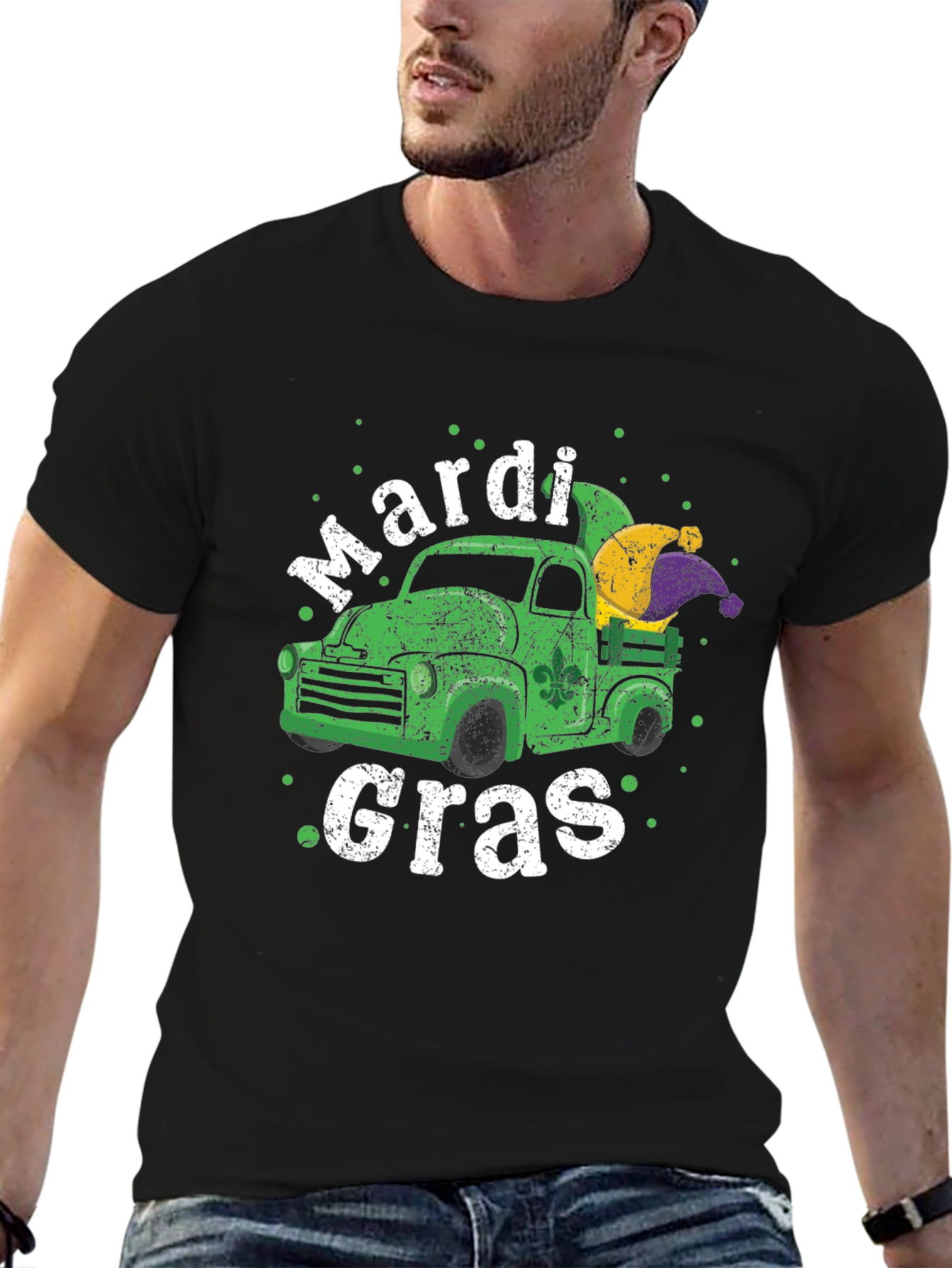 Mardi Gras Truck T-Shirt - Festive Design