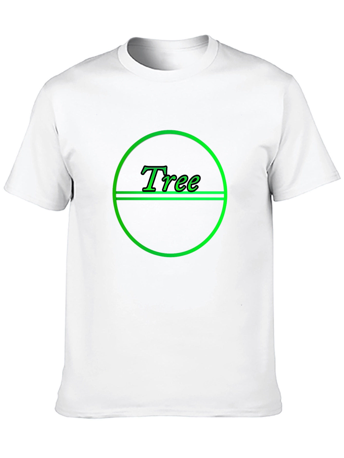 Green Tree Graphic T-Shirt - Black Casual Tee