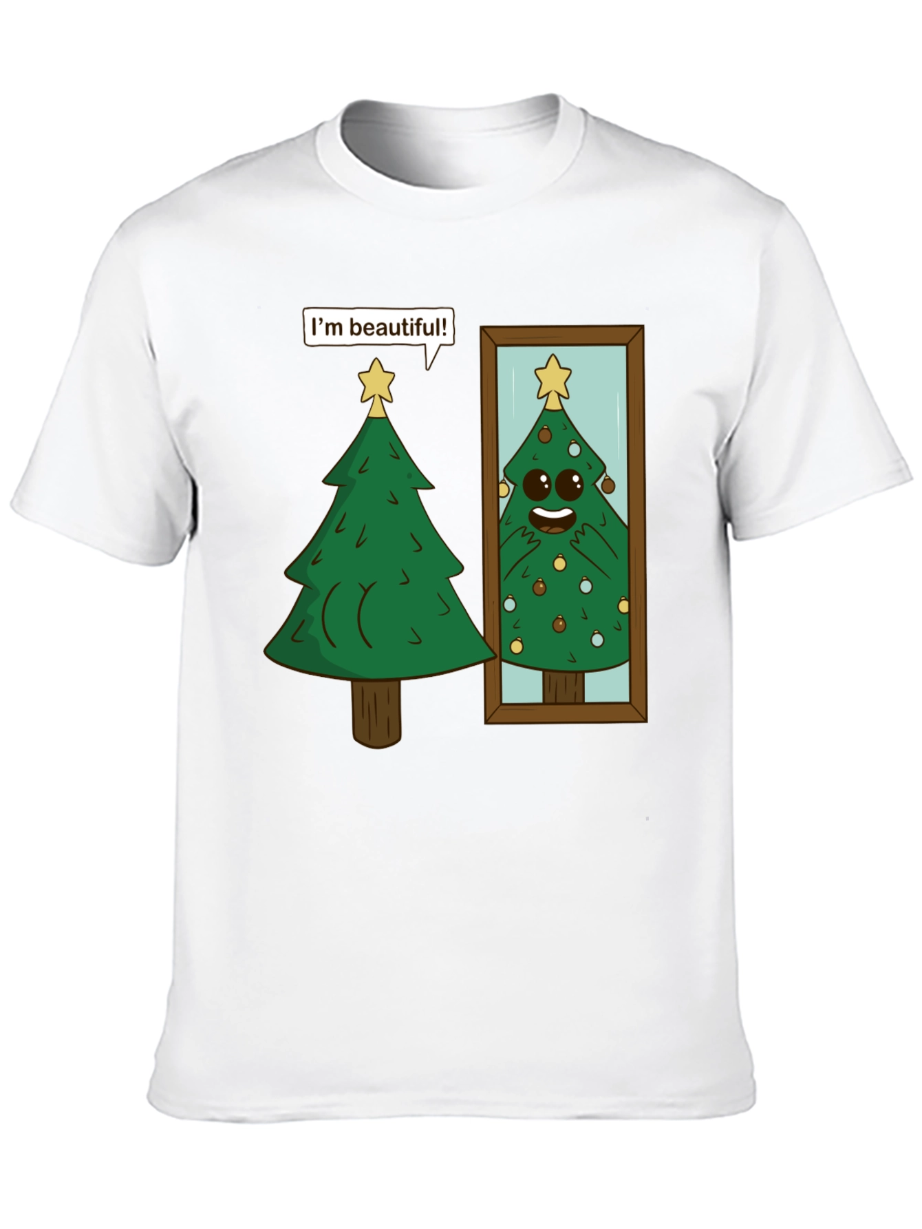 Funny Christmas Tree Im Beautiful Black T-Shirt