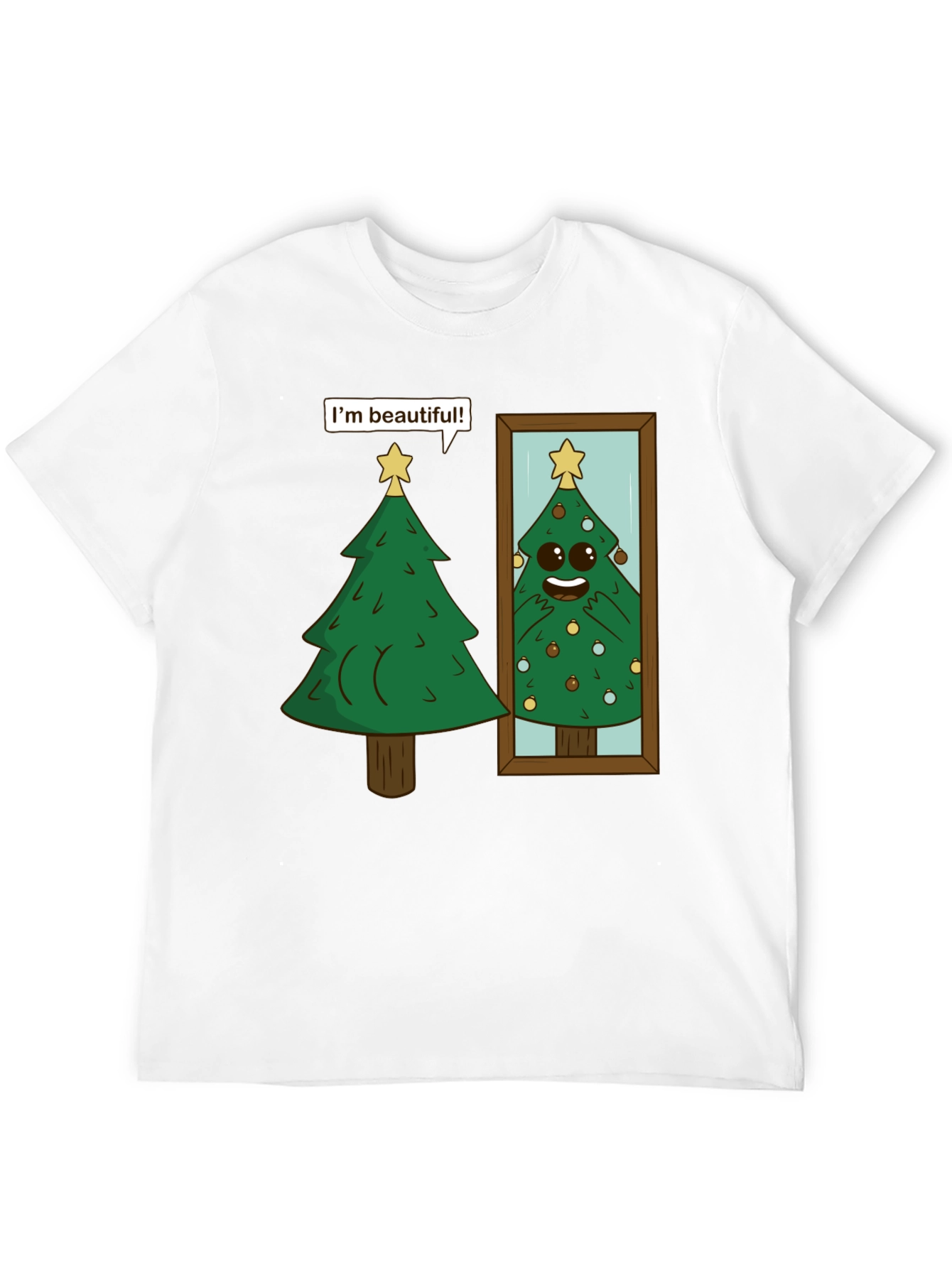 Funny Christmas Tree Im Beautiful Black T-Shirt