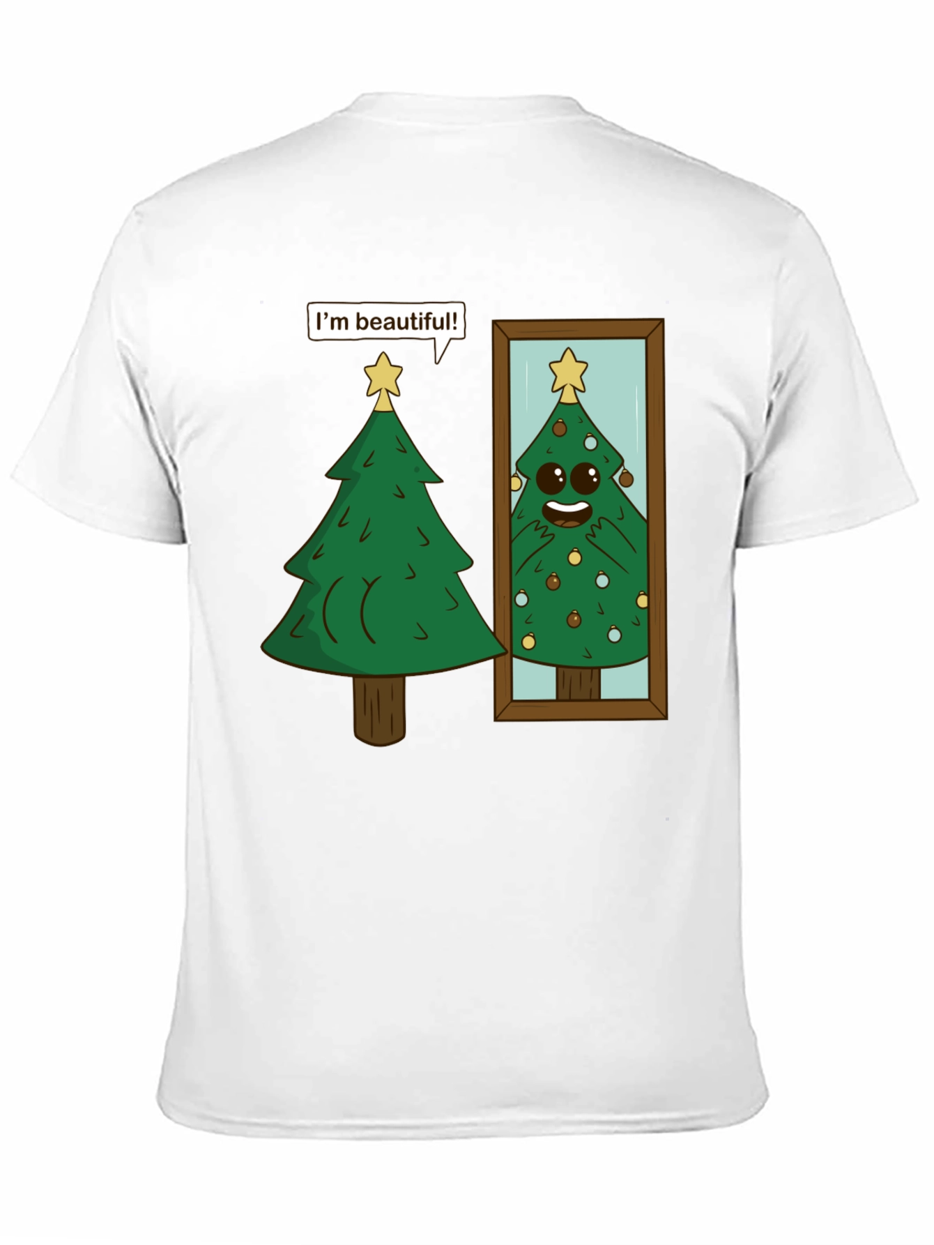 Funny Christmas Tree Im Beautiful Black T-Shirt