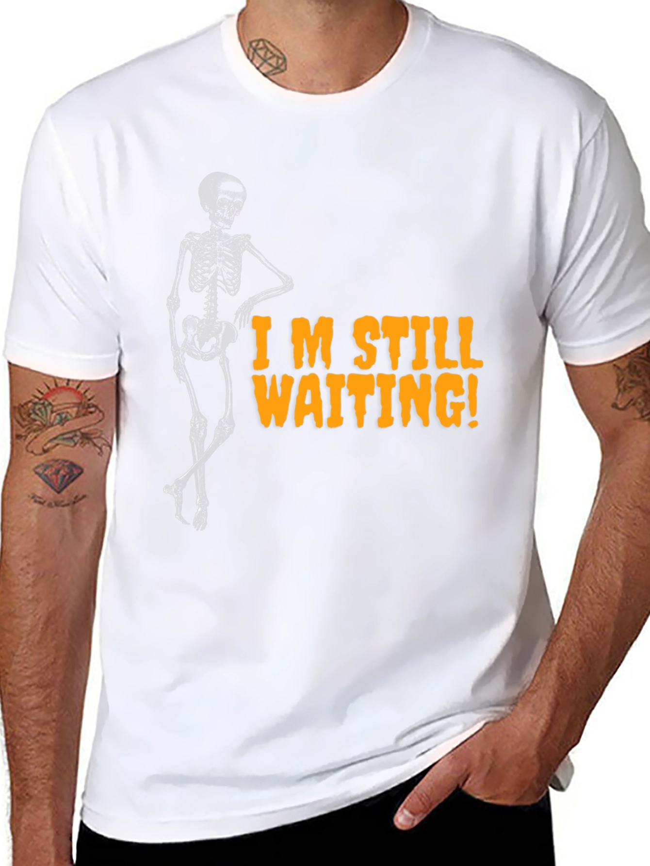 Im Still Waiting Skeleton Graphic Tee