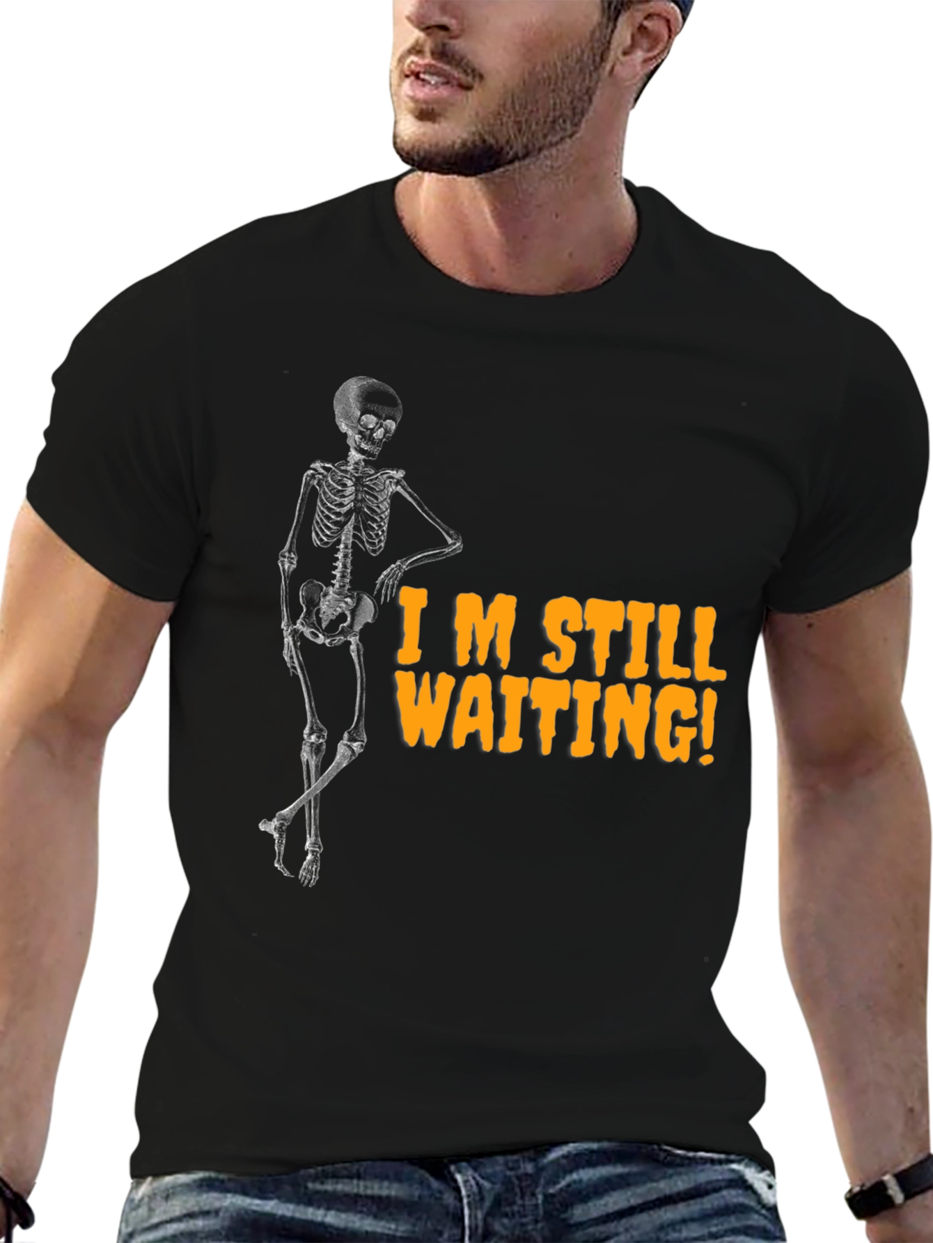 Im Still Waiting Skeleton Graphic Tee