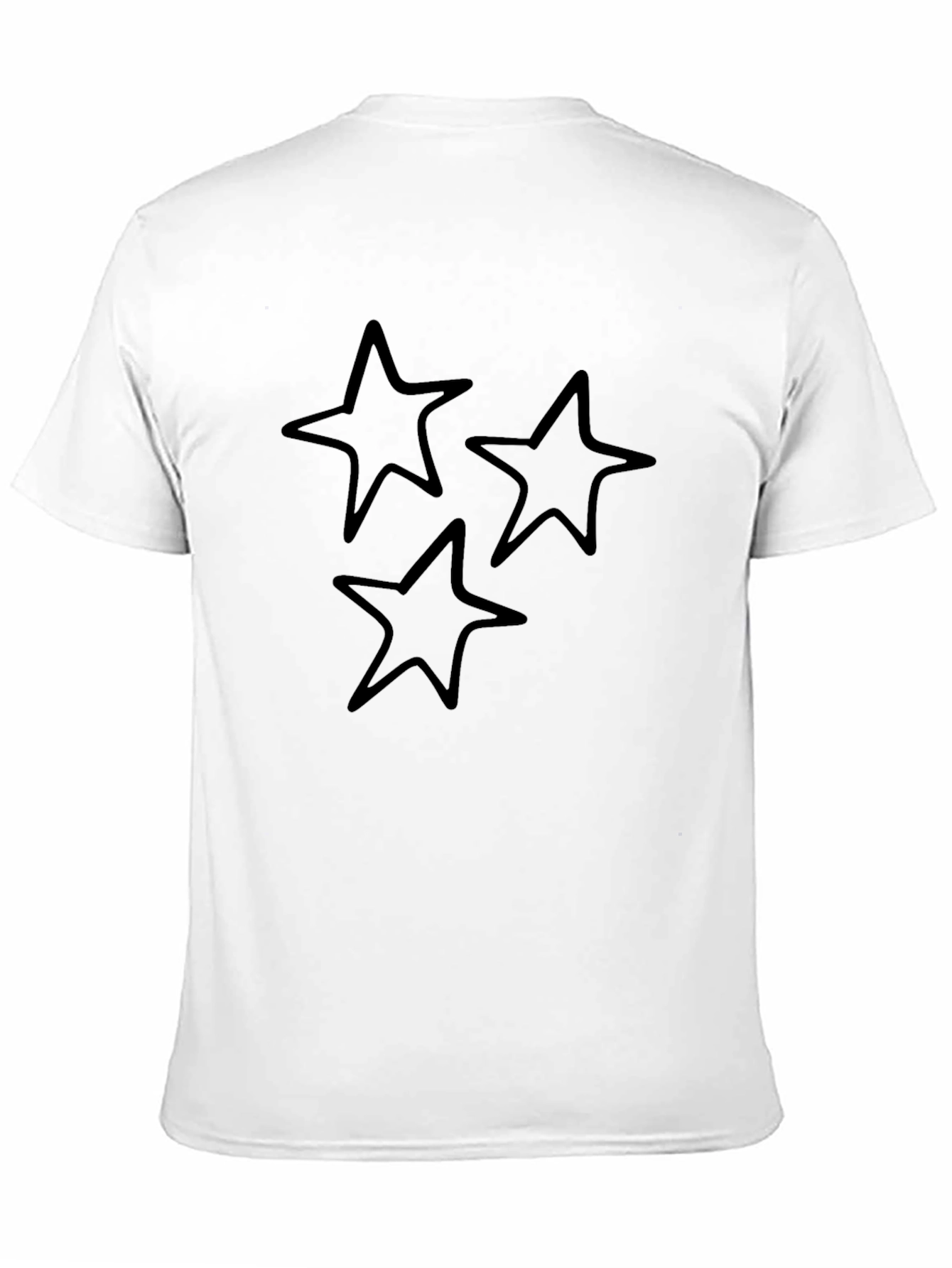 Black Tee with Three Star Design