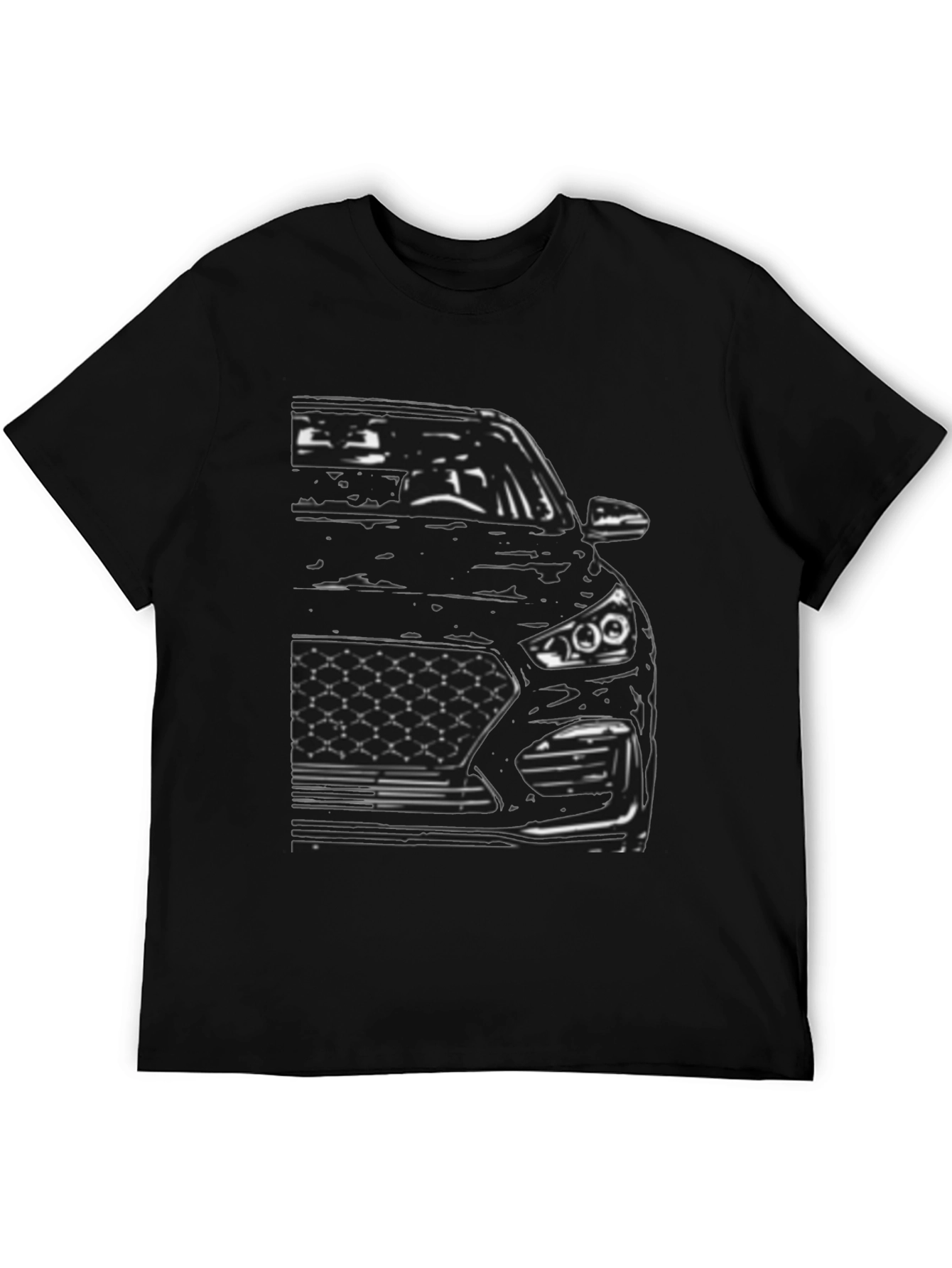 Car Outline Graphic Tee - Cool Automotive Design