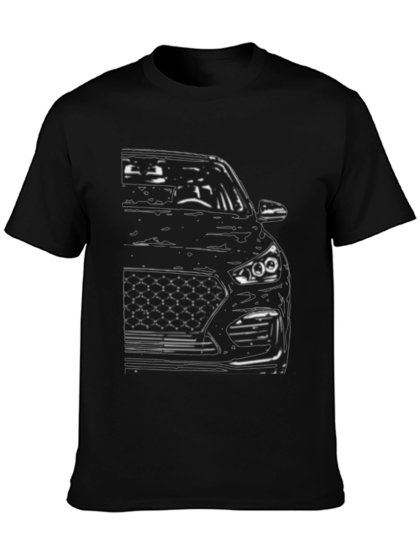 Car Outline Graphic Tee - Cool Automotive Design