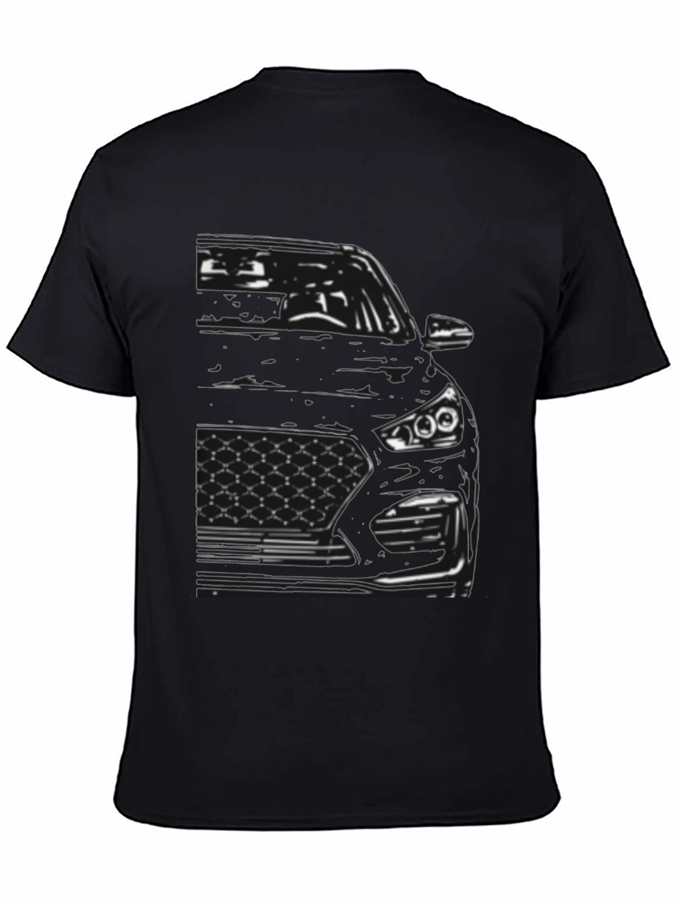 Car Outline Graphic Tee - Cool Automotive Design
