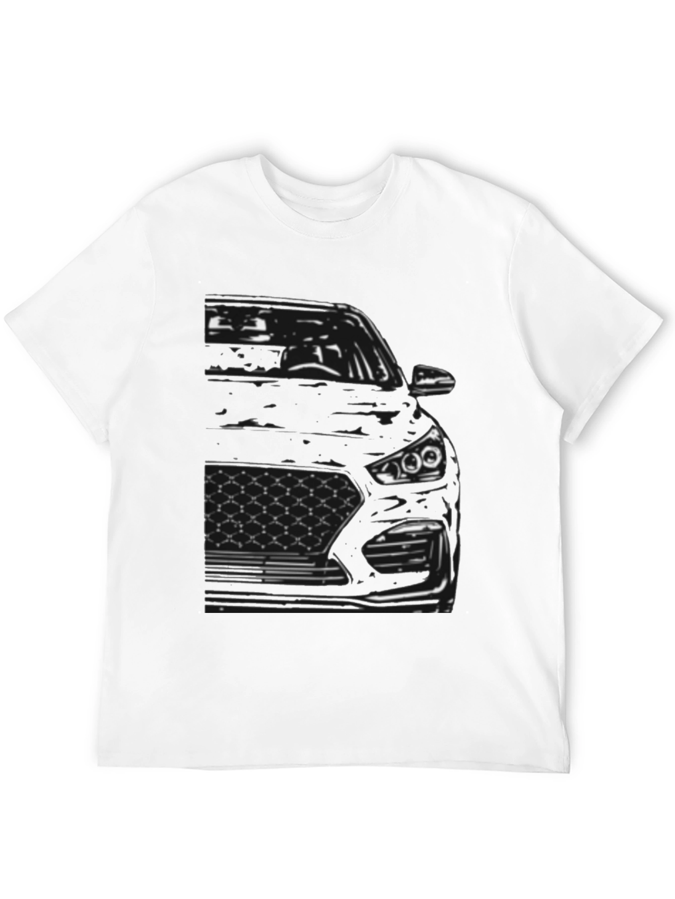 Car Outline Graphic Tee - Cool Automotive Design