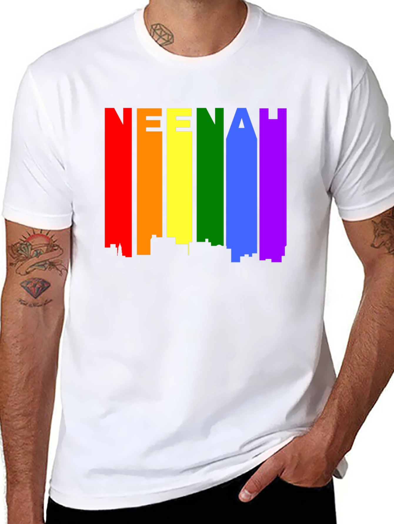 Rainbow Neenah T-Shirt Pride Cityscape