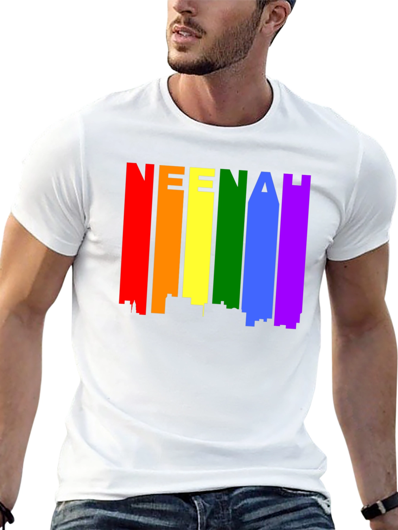 Rainbow Neenah T-Shirt Pride Cityscape