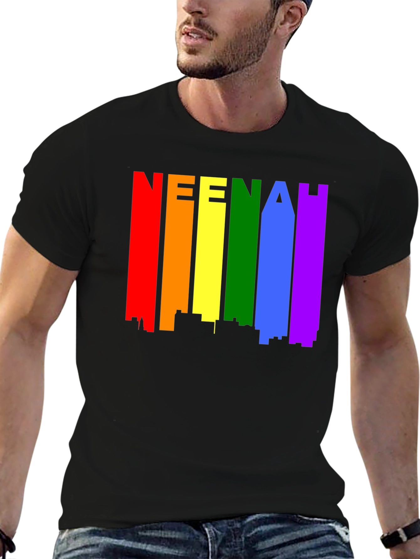 Rainbow Neenah T-Shirt Pride Cityscape