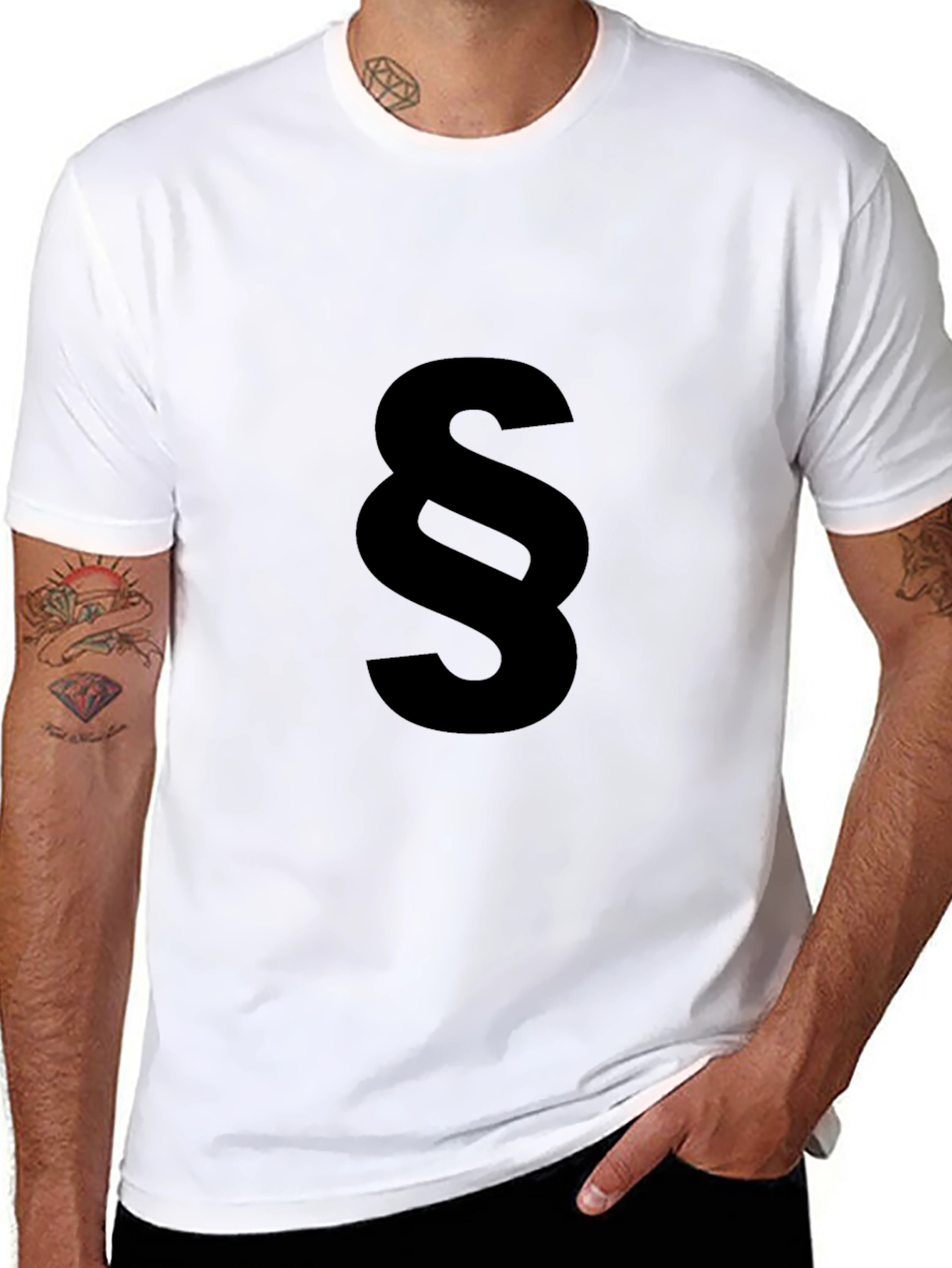 Black Paragraph Symbol Tee - Stylish & Comfy