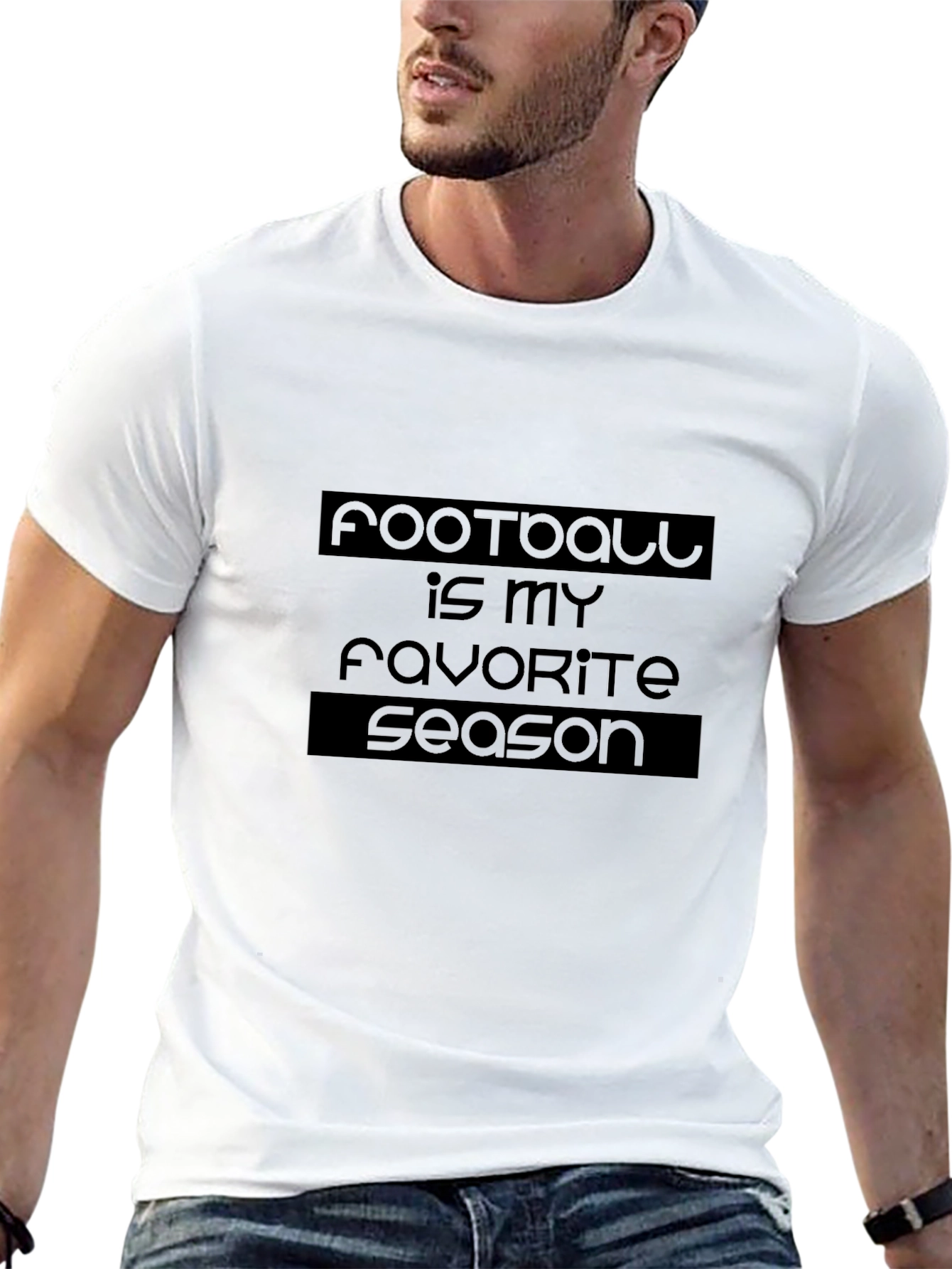 Football is My Favorite Season Black T-Shirt