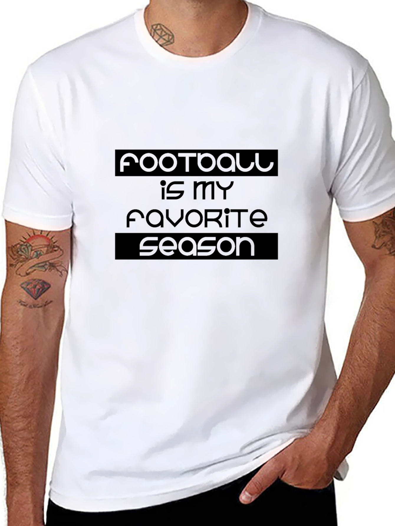 Football is My Favorite Season Black T-Shirt