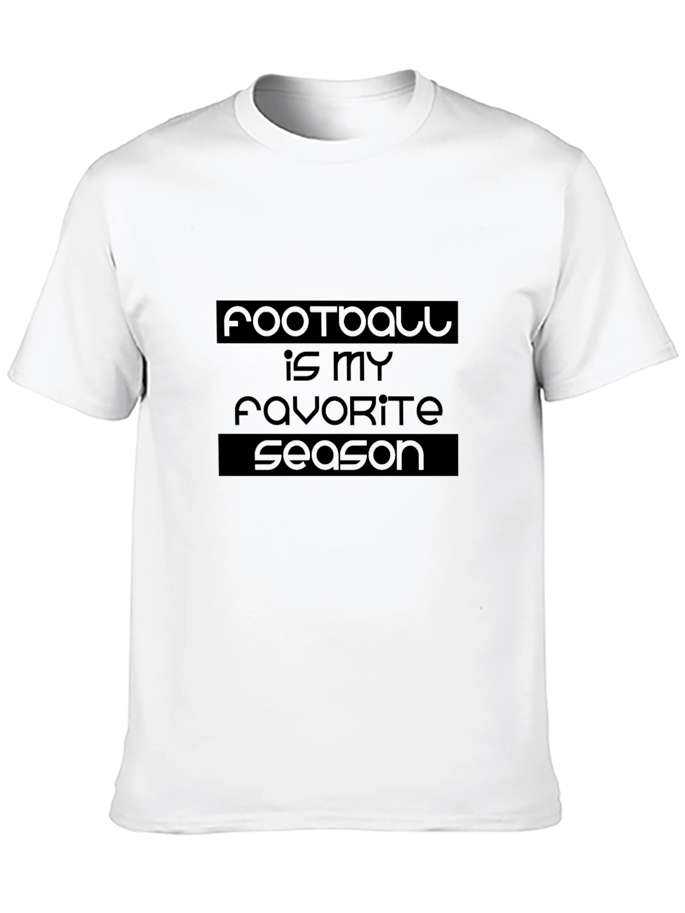 Football is My Favorite Season Black T-Shirt