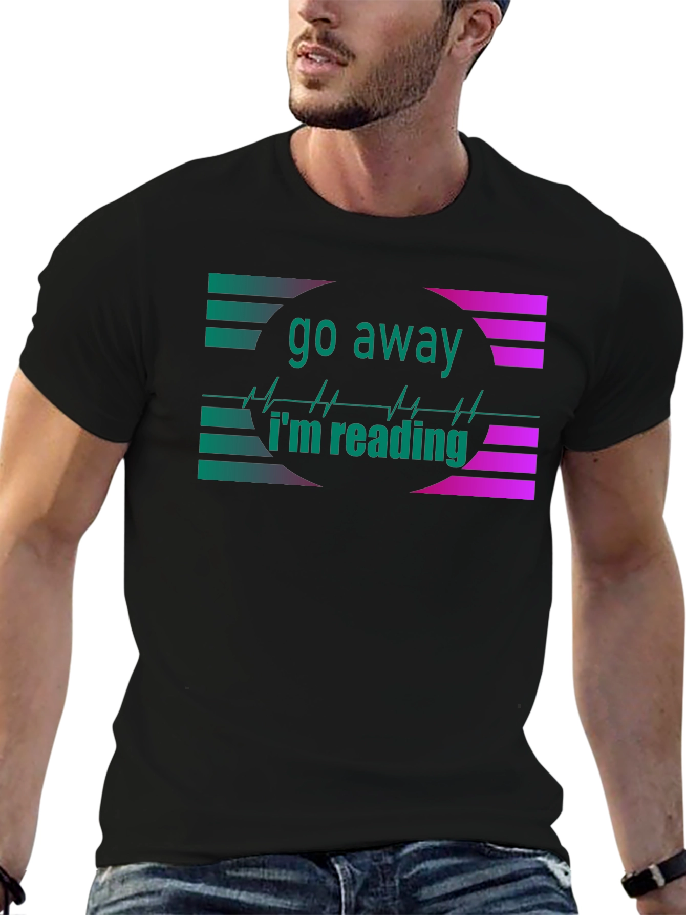 Go Away Im Reading Black T-Shirt