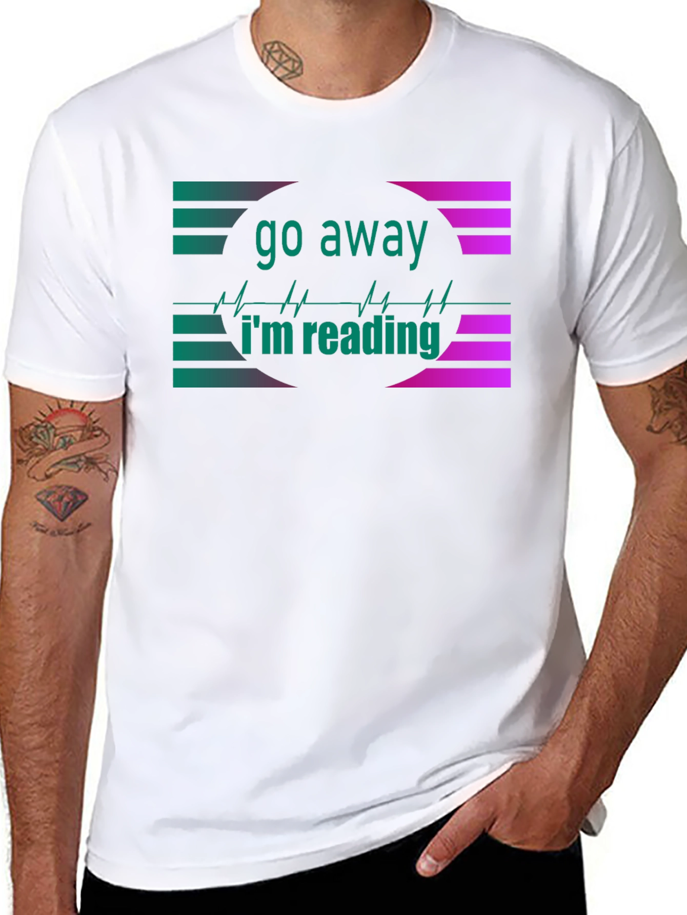 Go Away Im Reading Black T-Shirt