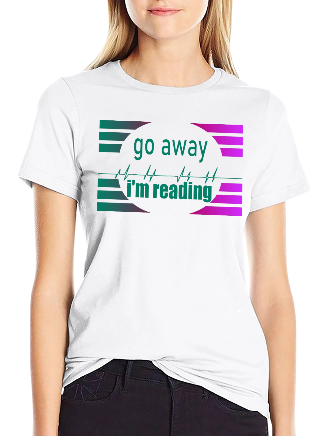 Go Away Im Reading Black T-Shirt