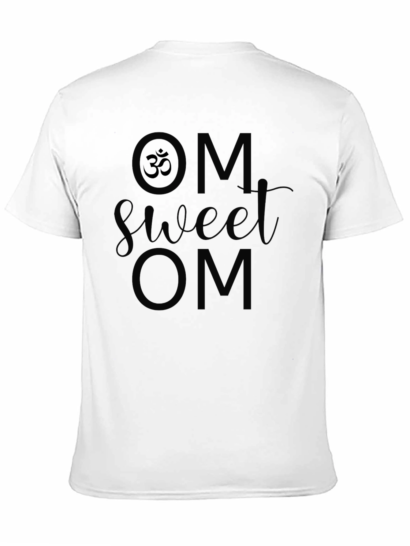 OM Sweet OM Black Graphic Tee Yoga Meditation T-Shirt